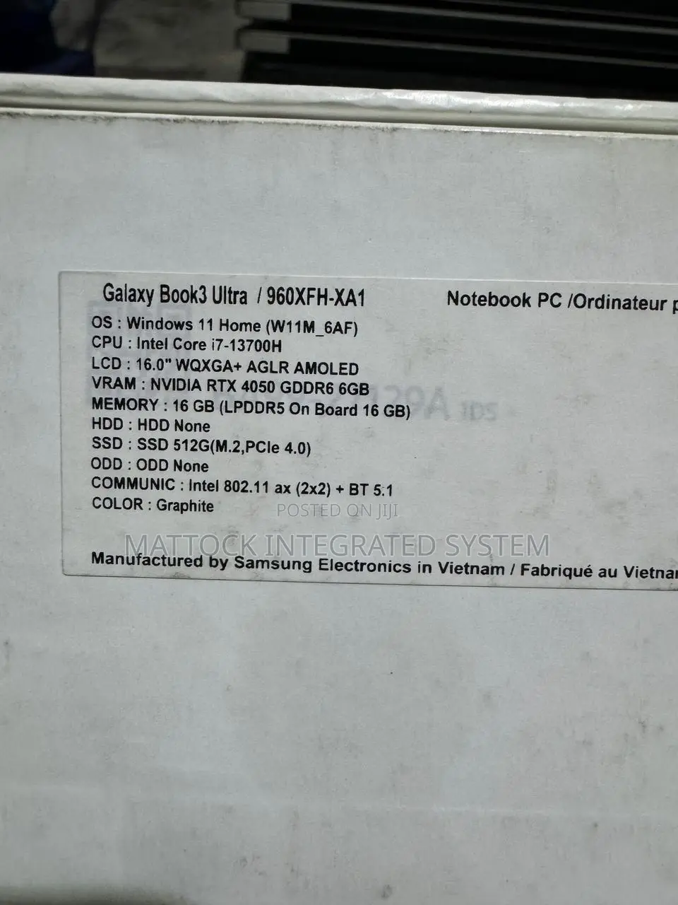New Samsung Galaxy Book3 360 15 NP750QFG 16GB Intel Core i7 SSD 512GB