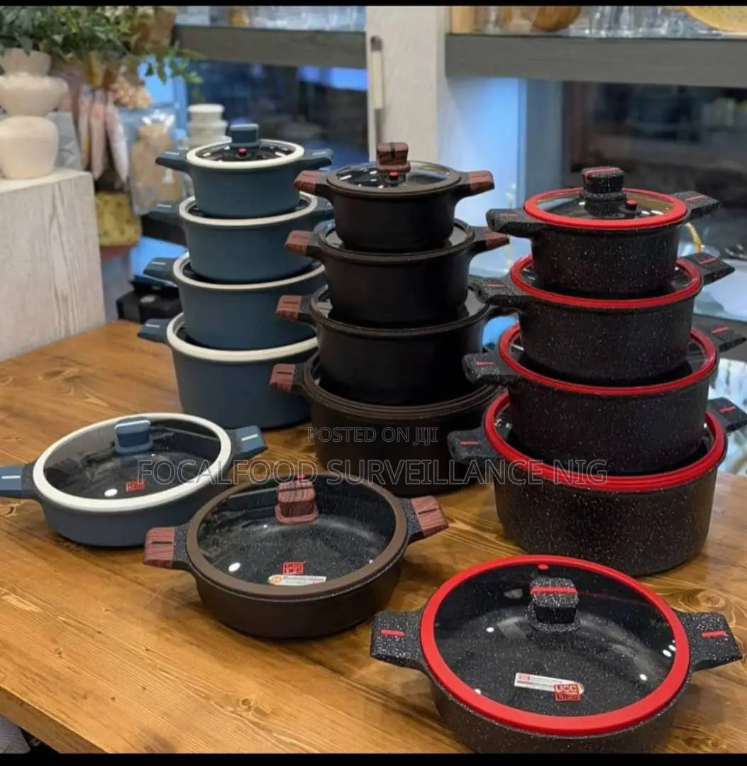 Ucc Life Cookware Set Granite Coating 10 Pieces Pot