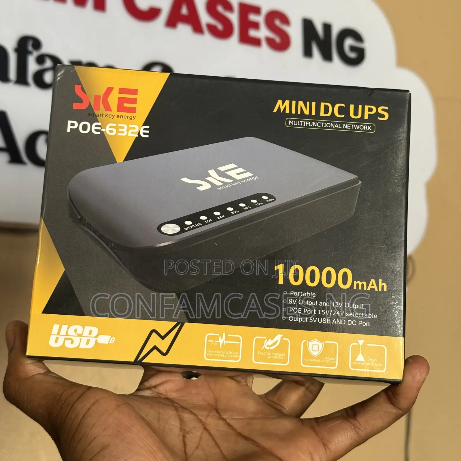 Ske Mini Dc Ups 10000mah Router Wifi Power Bank