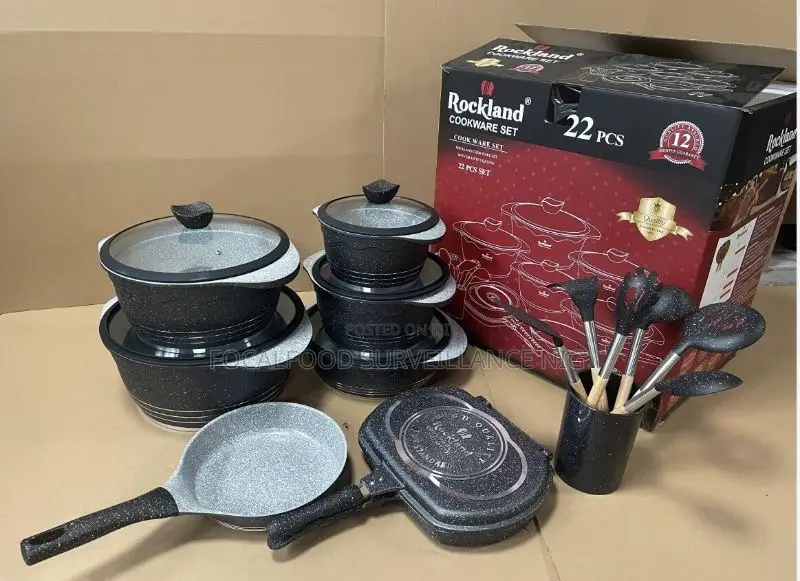 High Quality Granite Rockland Kitchen Supplies 22pcs Cookware Set