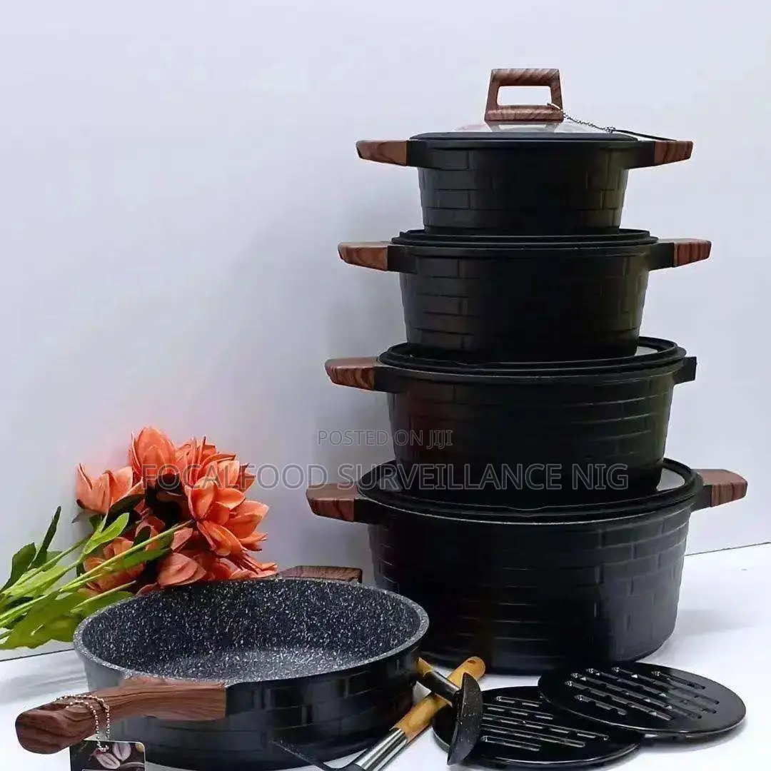 Ucc Life Granite Non Stick Pot Brick Design (Black