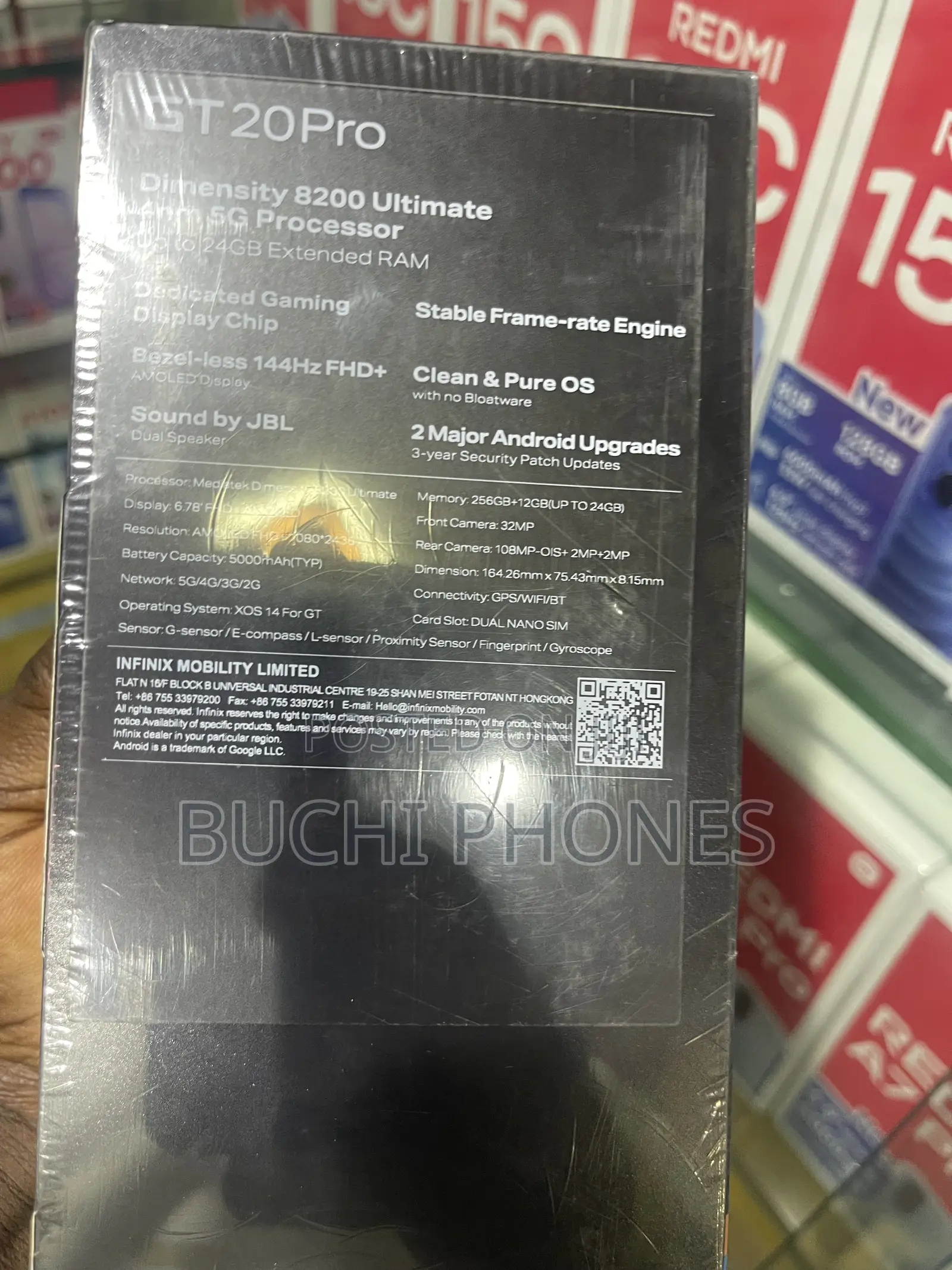 New Infinix GT 20 Pro 12 GB Black