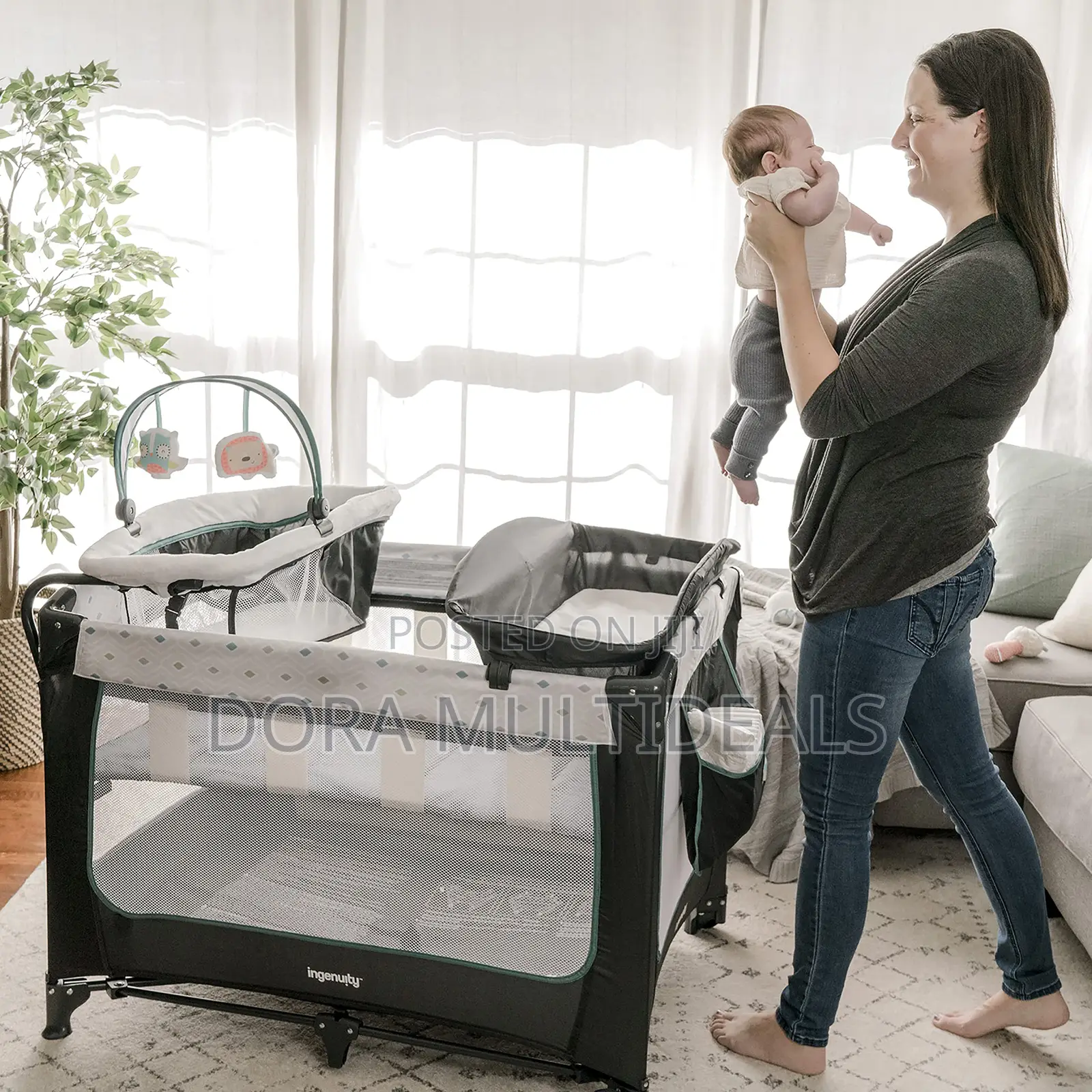 Ingenuity Smart And Simple Portable Playard, Play Pen, Bassinet