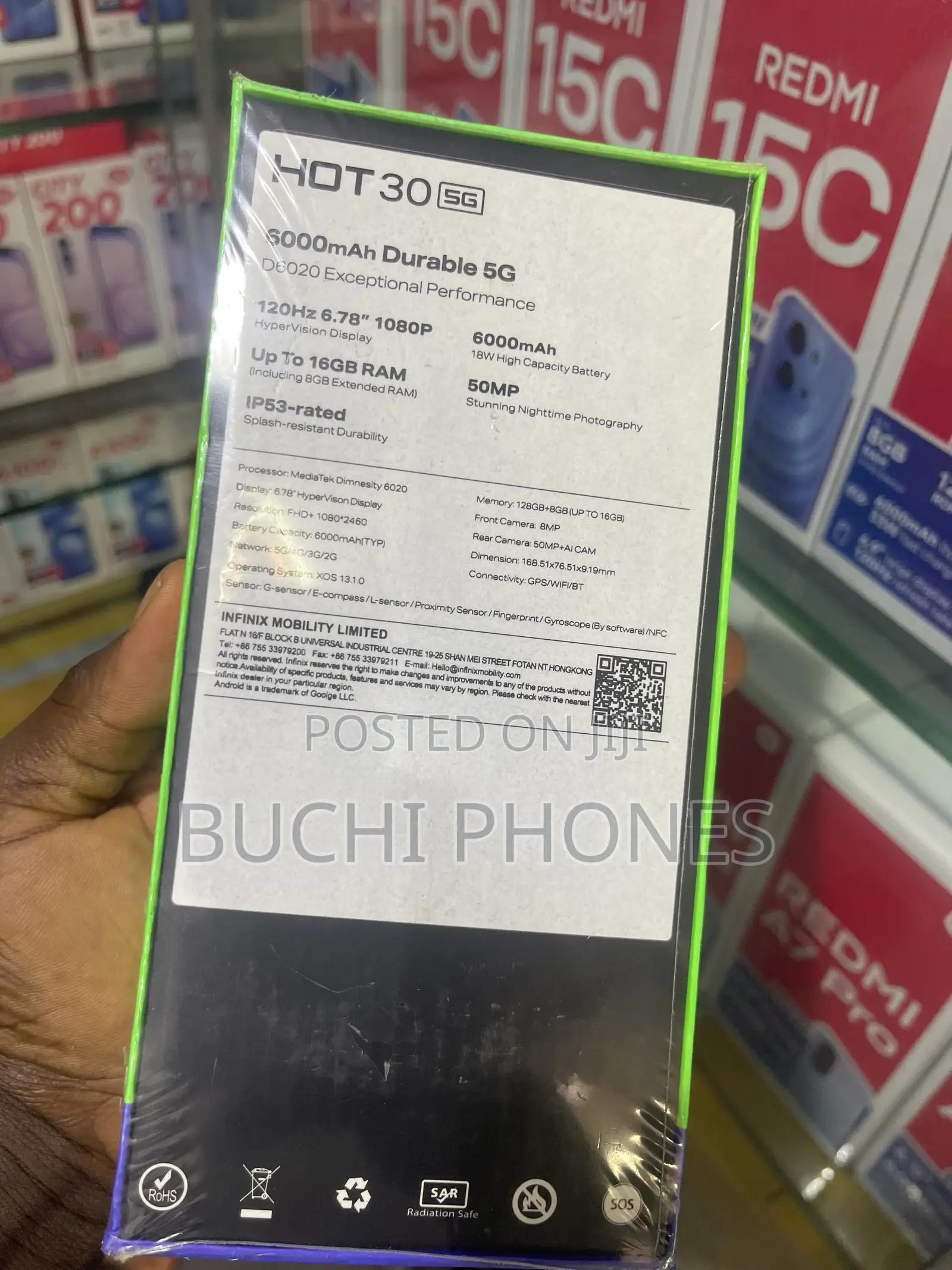 New Infinix Hot 30 5G 128 GB Black