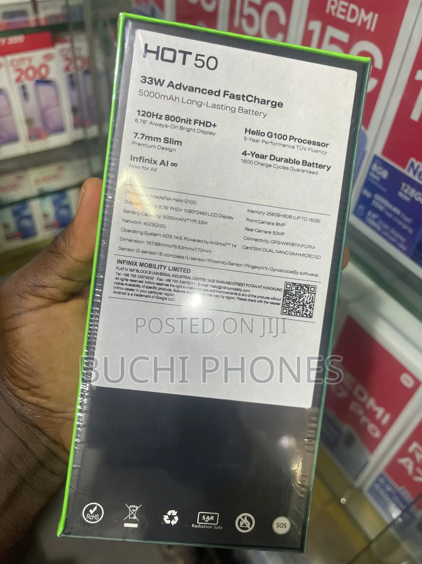 New Infinix Hot 50 256 GB Black