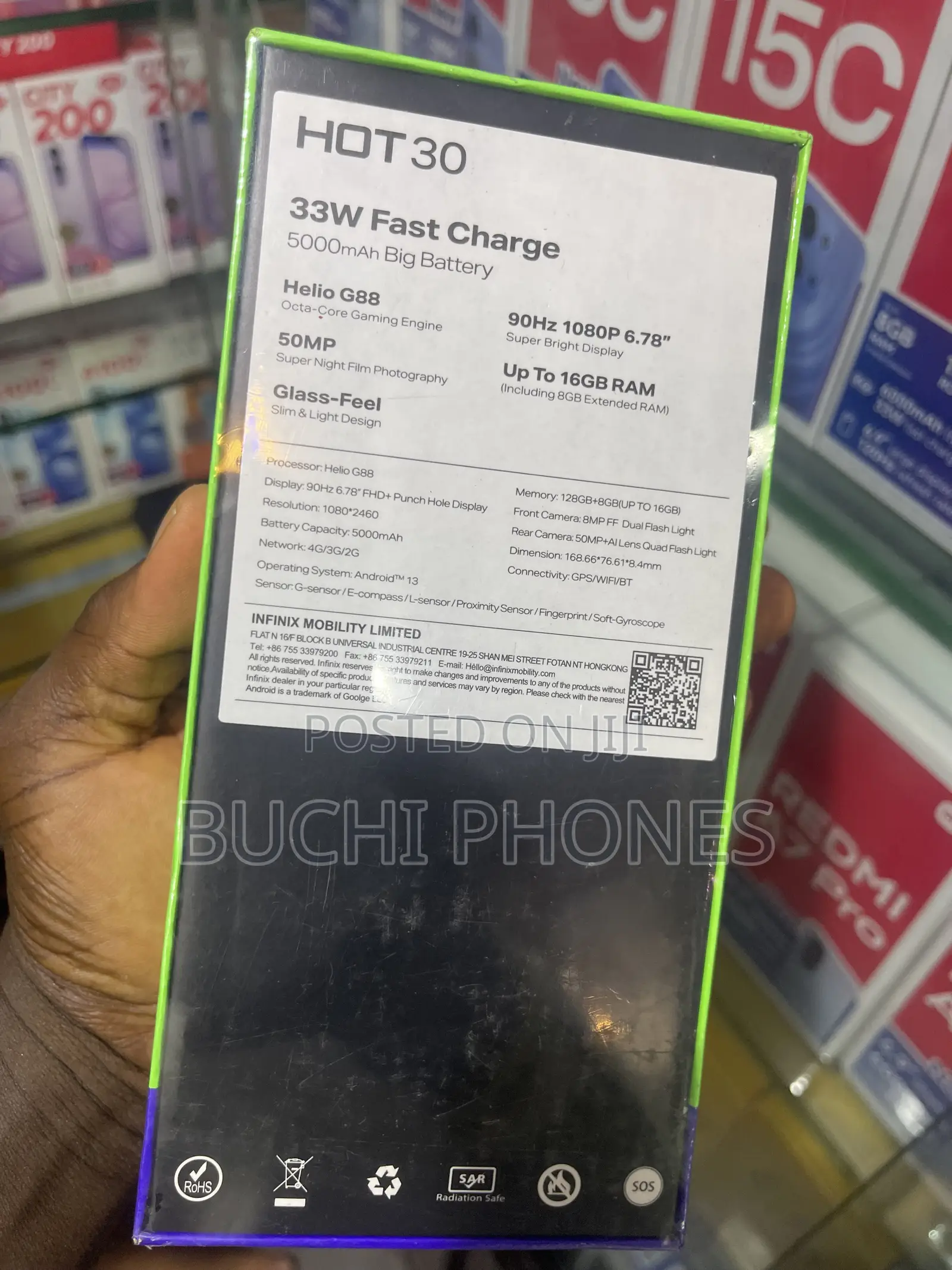 New Infinix Hot 30 128 GB Black