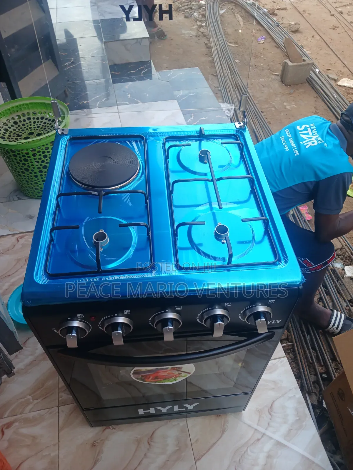 Original Hyly Gas Cooker Oven With 3gas Burner and 1 Electric Burner