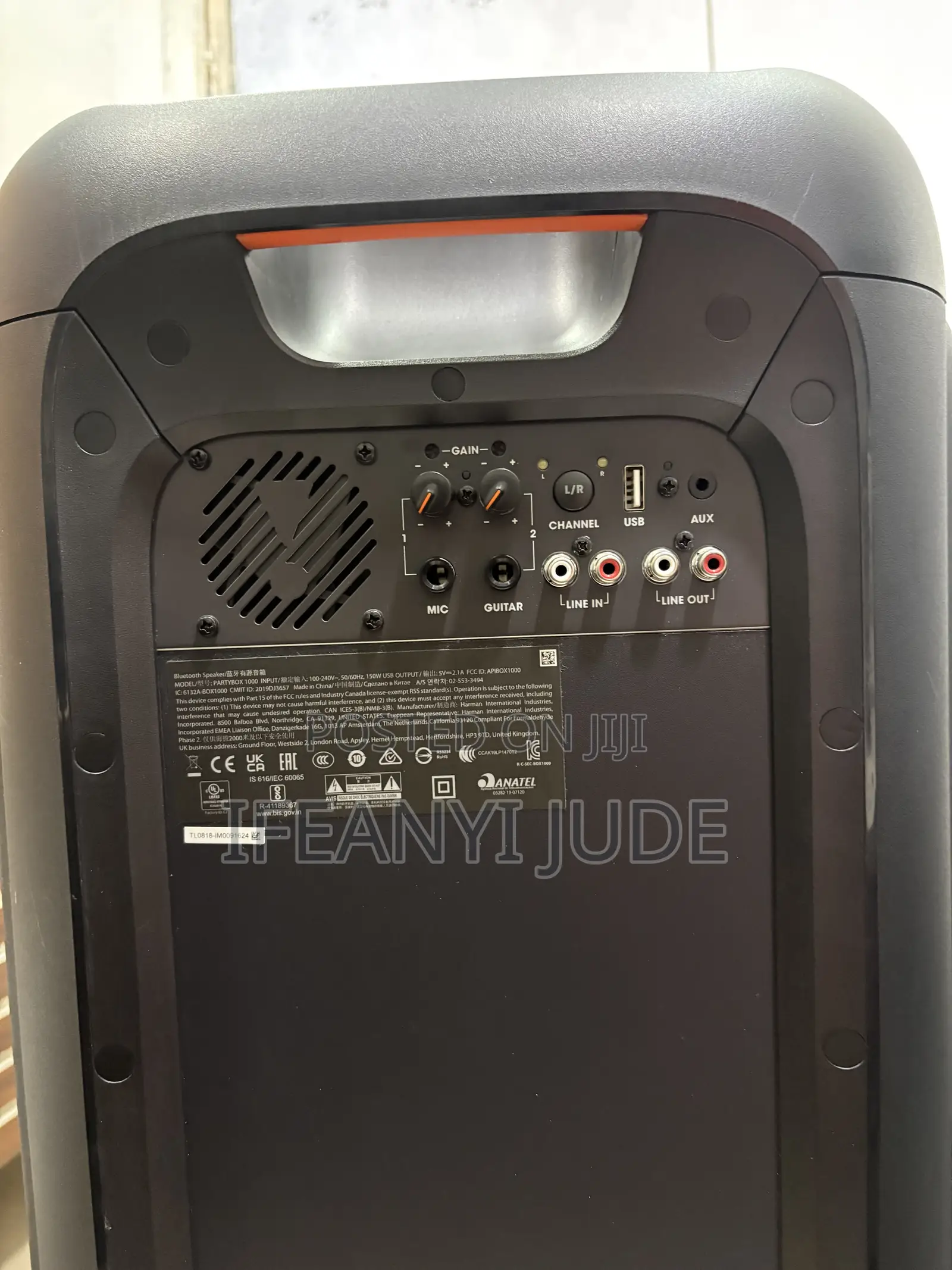 JBL Partybox 1000 Wireless Bluetooth Party Speaker.
