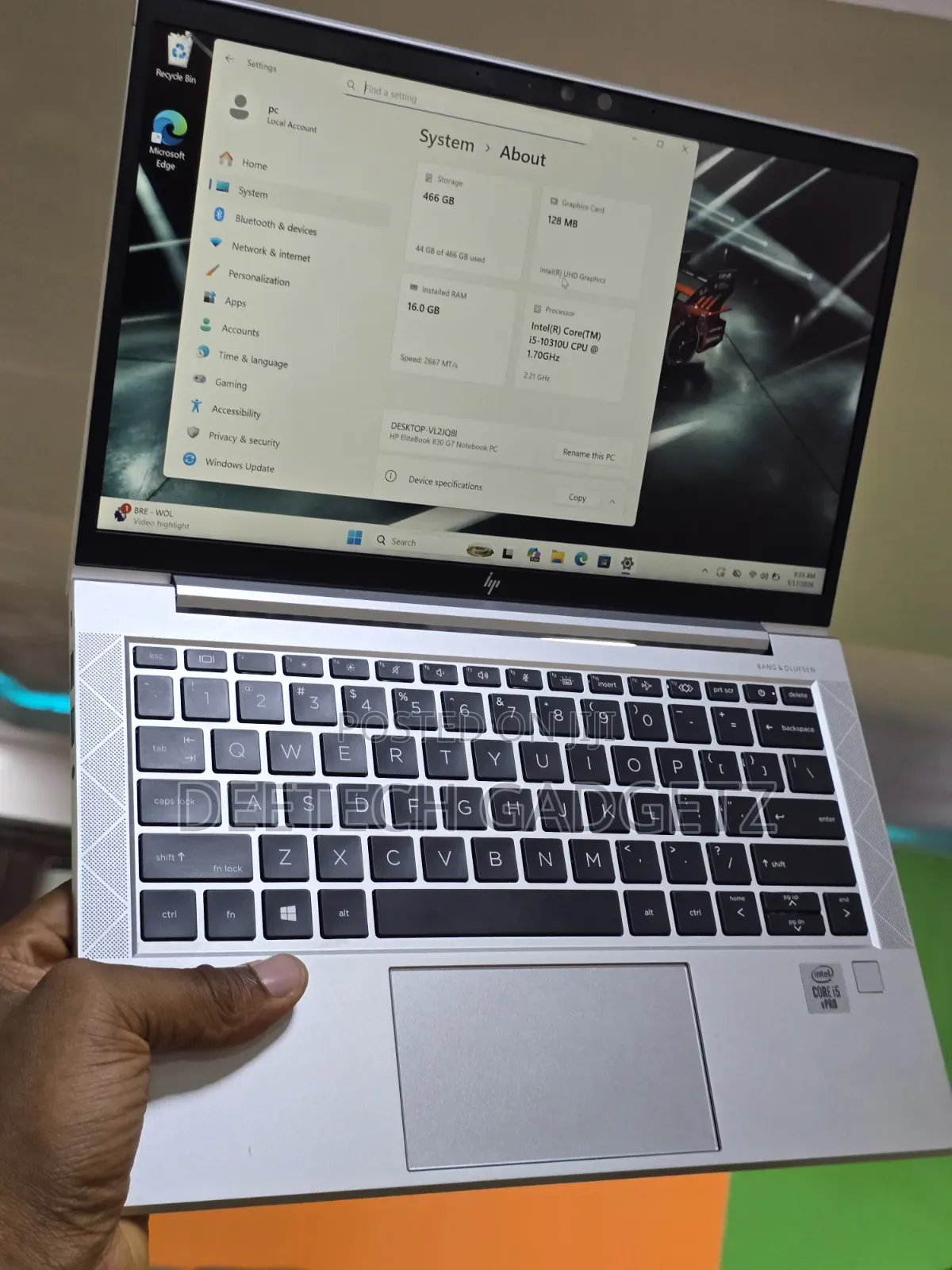 Laptop HP EliteBook 830 G7 16GB Intel Core i5 SSD 256GB