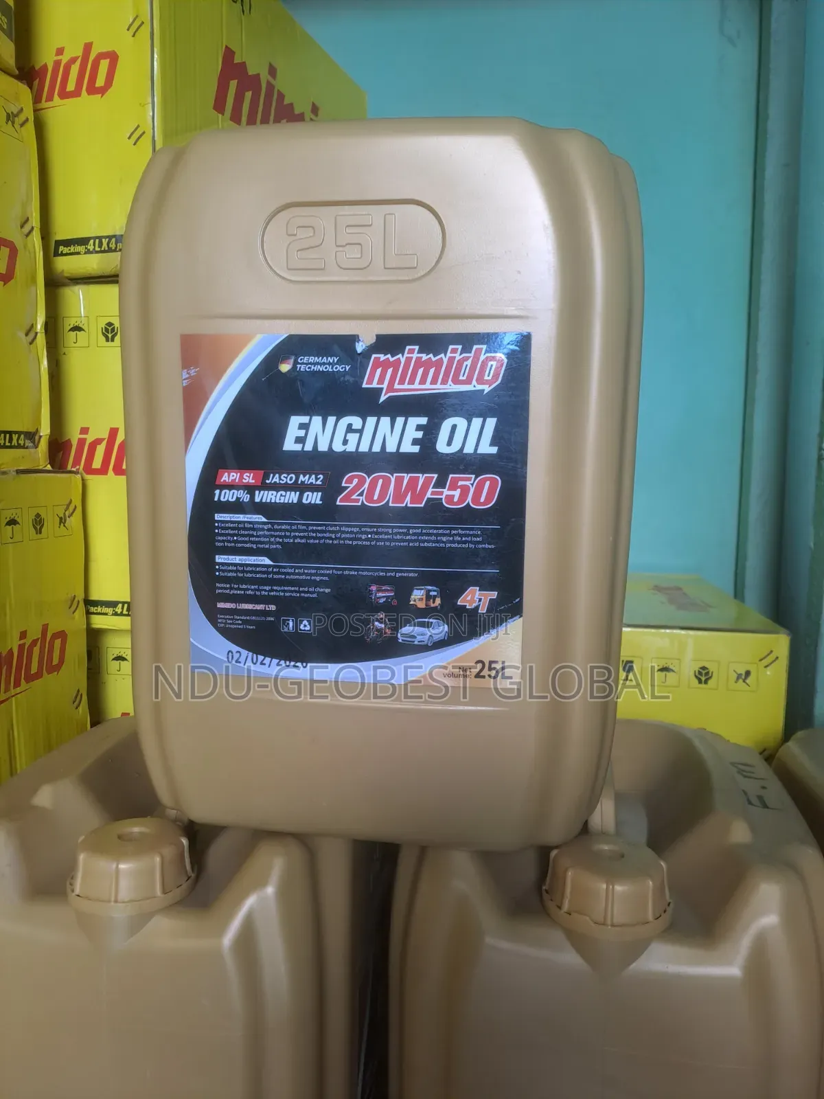 Mimido 20w-50 Engine Oil (25-Liter)