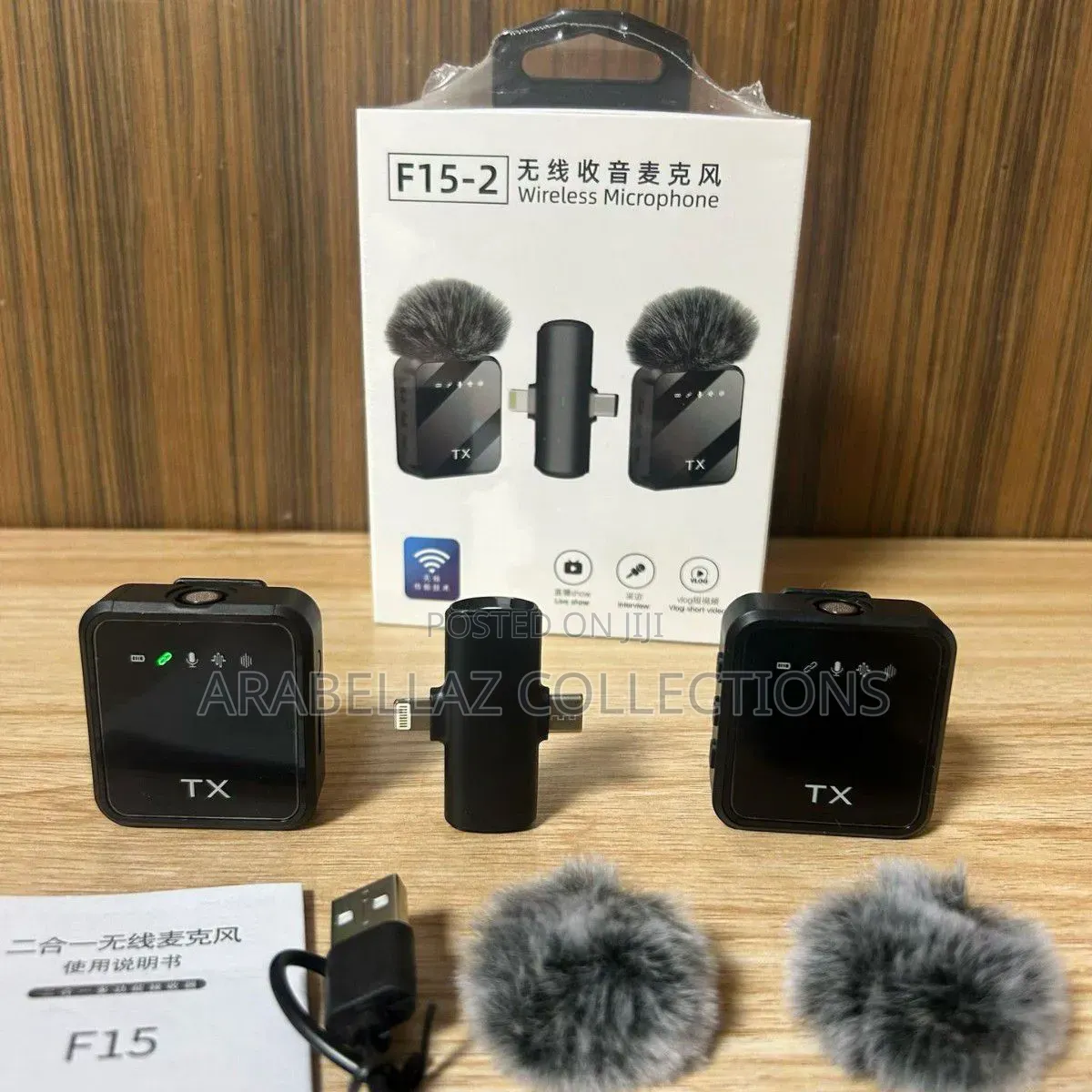 F15-2 3in1 Wireless Microphone With Noise Cancelation