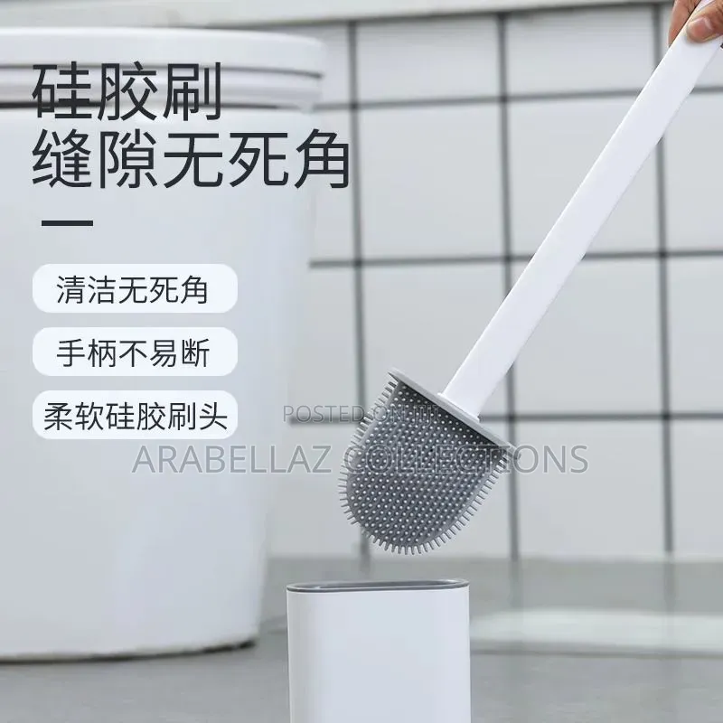 Nail Free Wall Mounted Silicone Toilet Brush