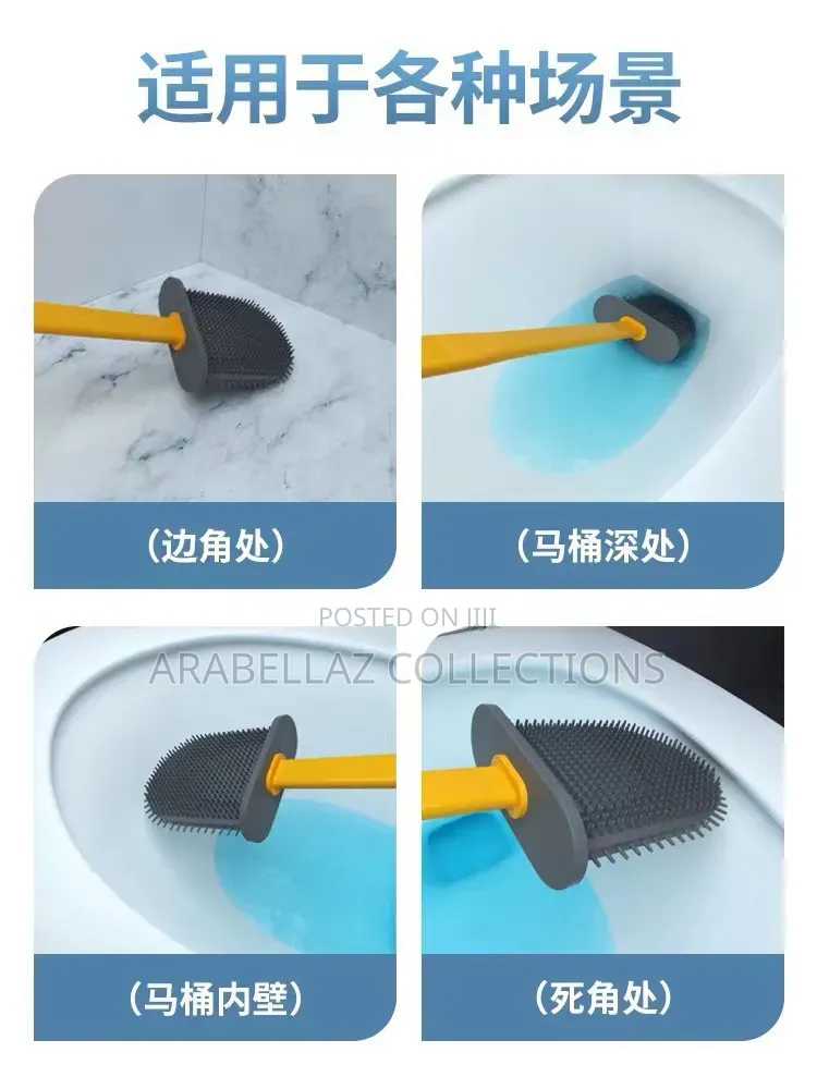 Nail Free Wall Mounted Silicone Toilet Brush