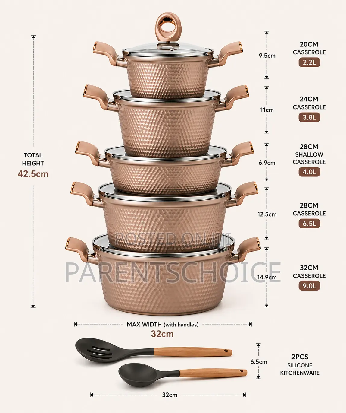 Osfe 1758 12pcs Granite Cookware Set