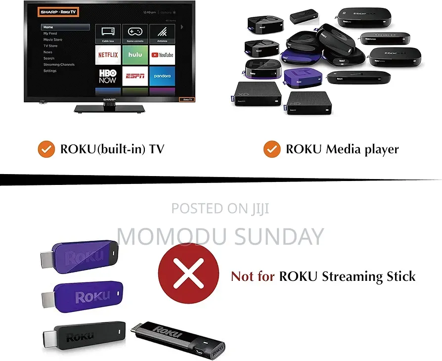 Roku Tv Remote Works With All Roku Built-in Tv.