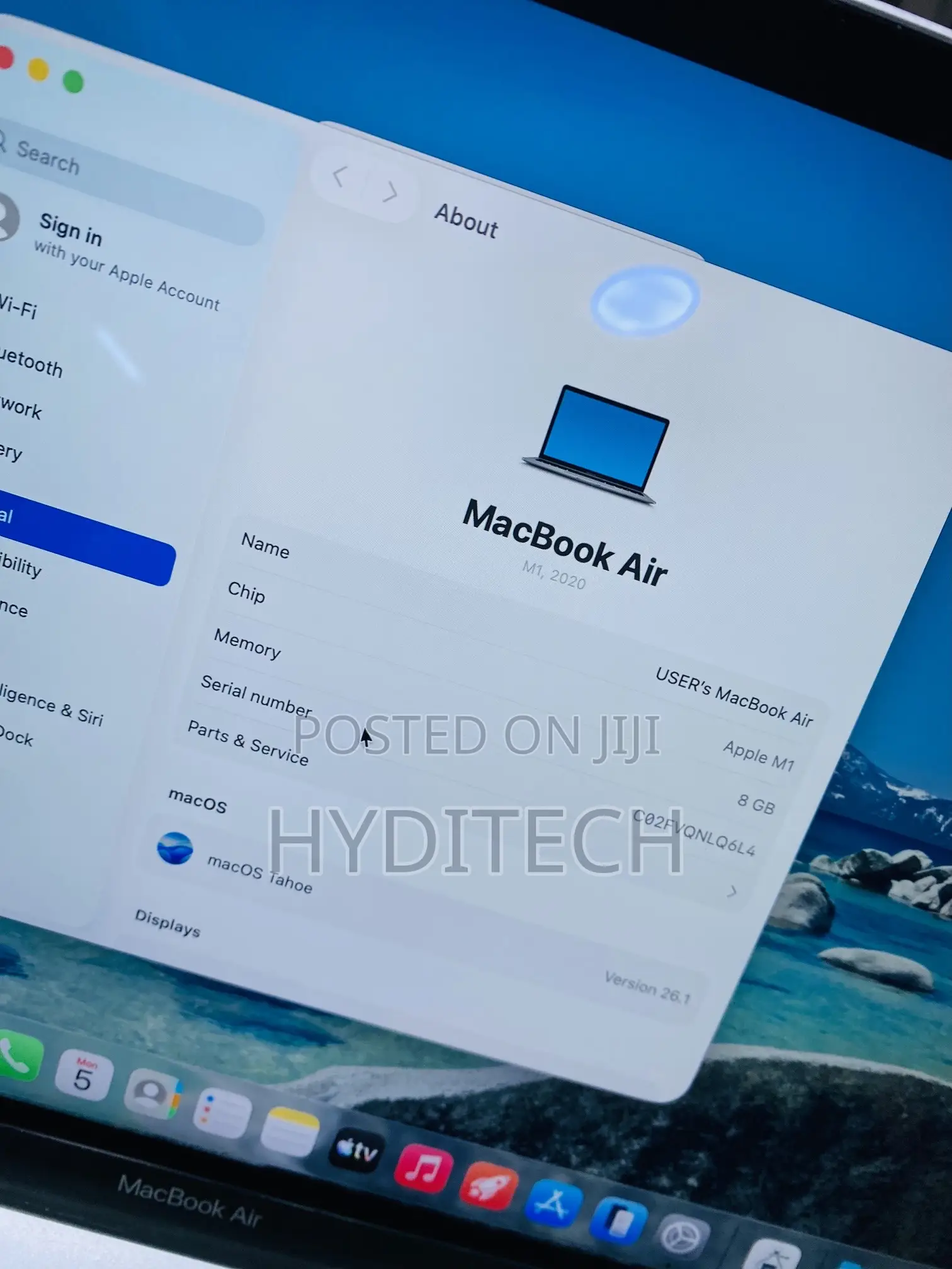 Laptop Apple MacBook Air 2020 8GB Apple M1 SSD 256GB