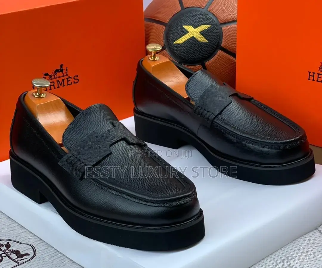 New Hermes Quality Luxury Men Genuine Leather Corporate Shoe
