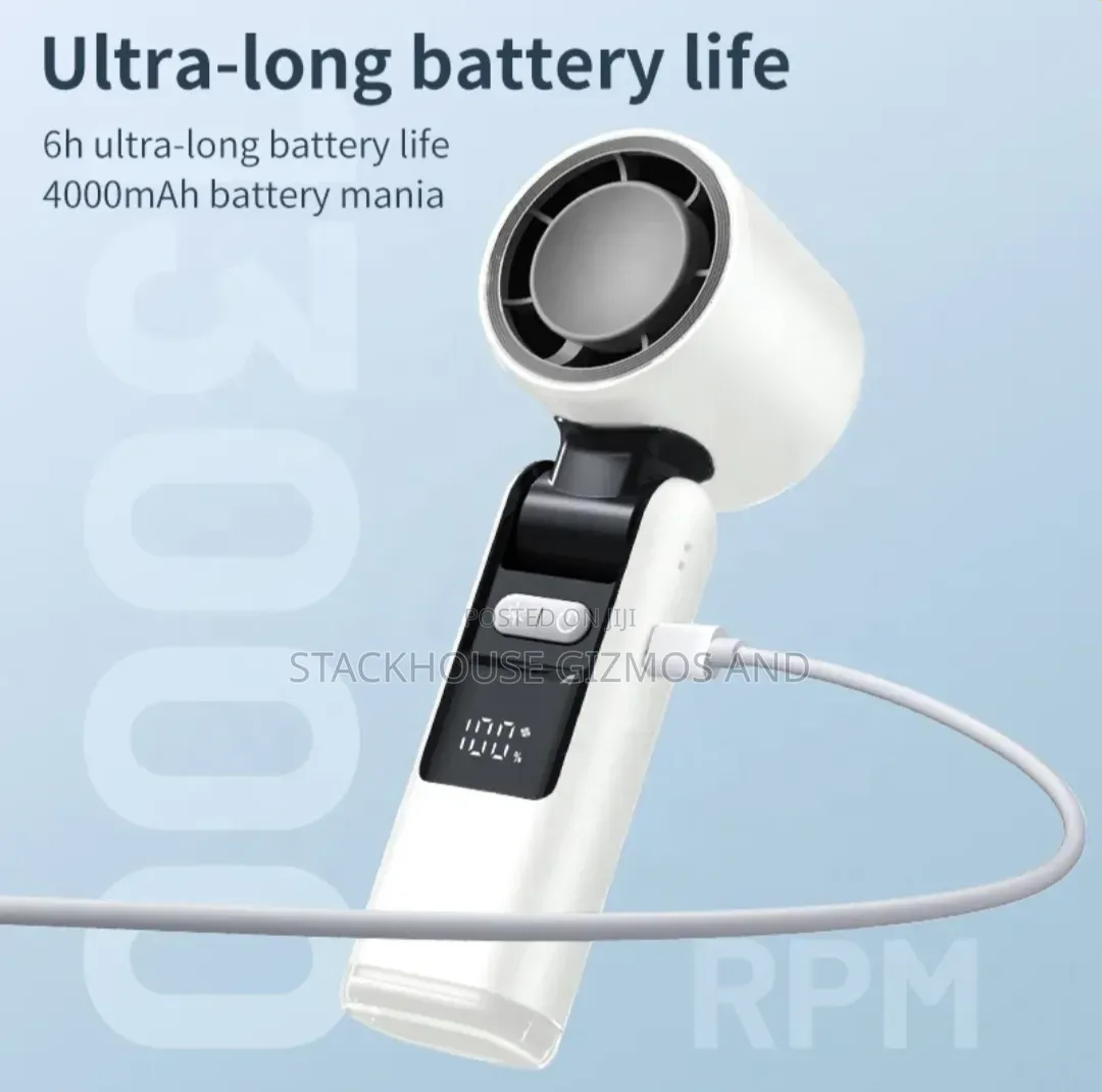 Turbo Handheld Fan Mini Cooling Rechargeable 4000mah Ventilation Fans