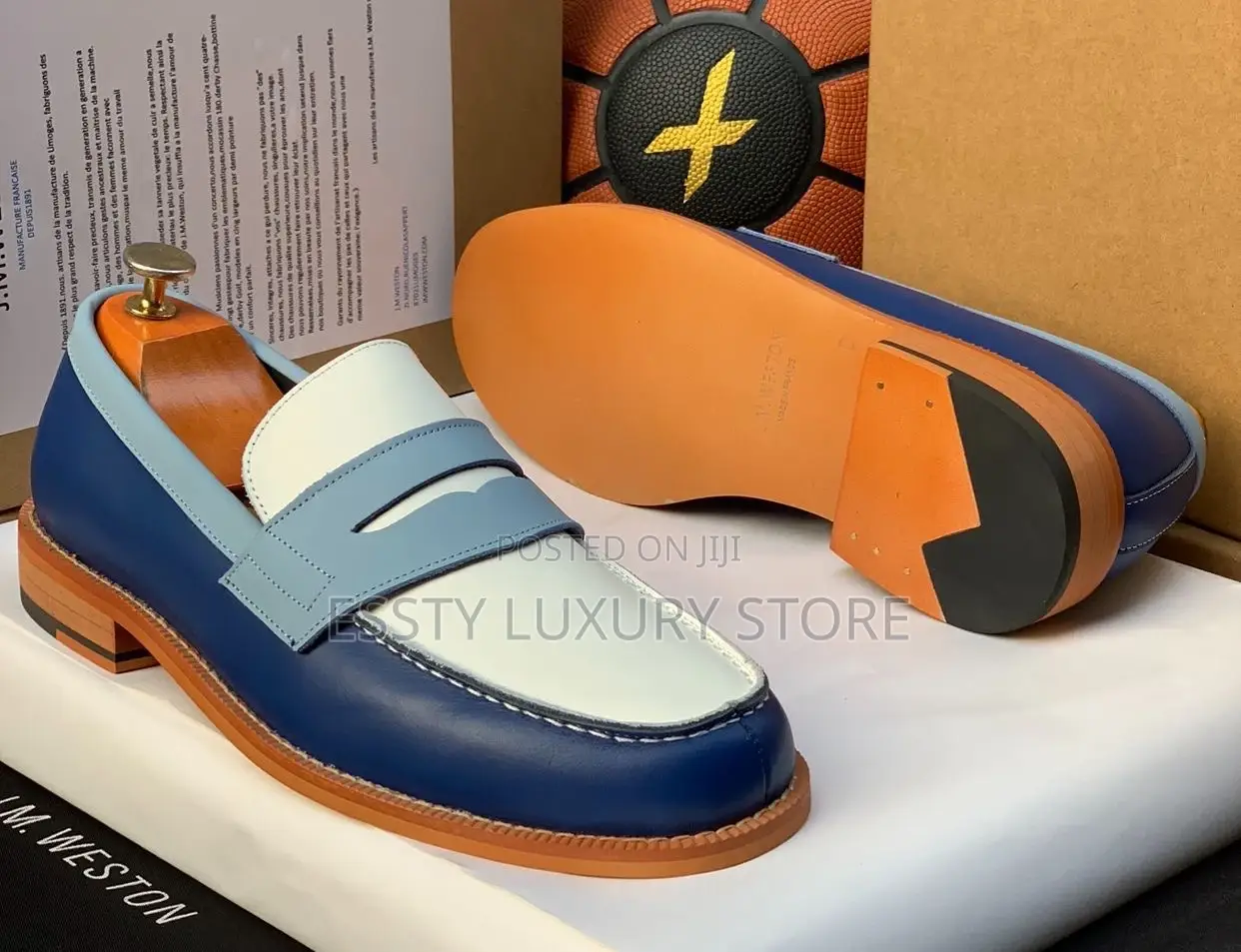 Latest J.M Weston Quality Luxury Men Genuine Leather Shoe