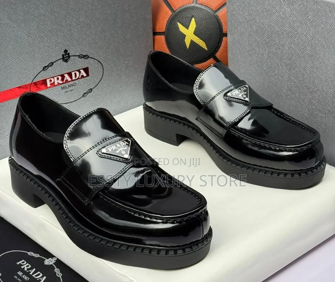 Prada Quality Luxury Men Genuine Leather Corporate Shoe