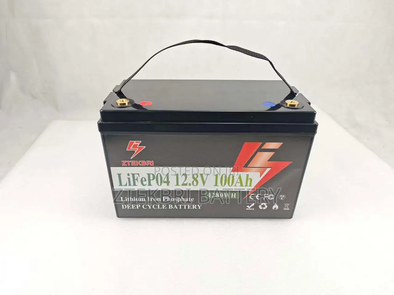 Ztekbri New 12.8v 100ah Lifepo4 Deep Cycle Battery