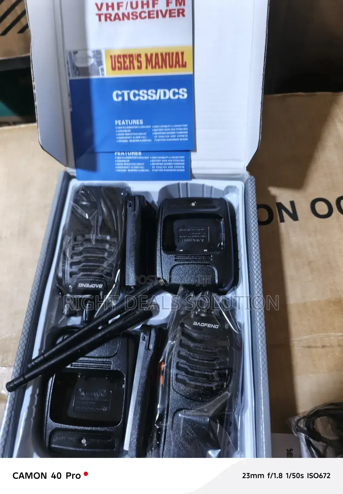 Baofeng Rechargeable Walkie Talkie With Extended Battery