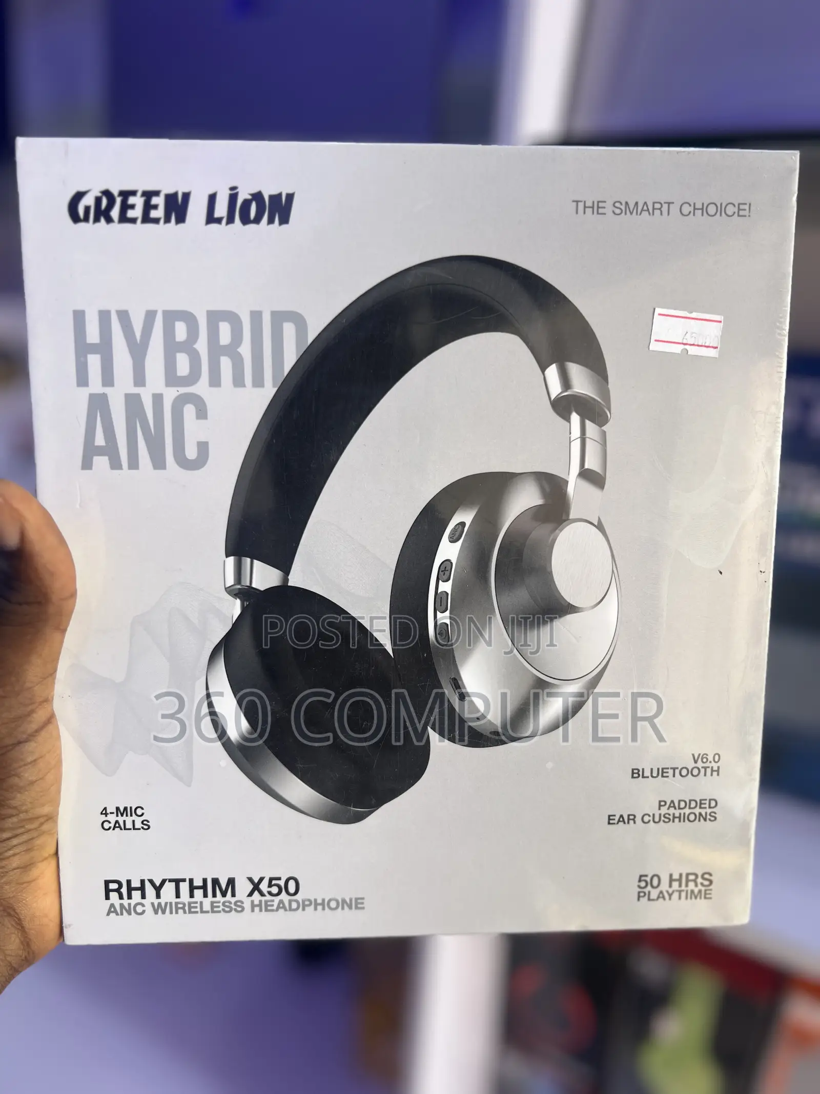 Green Lion Rhythm X50 Anc Wireless Strong and Durable Headphone