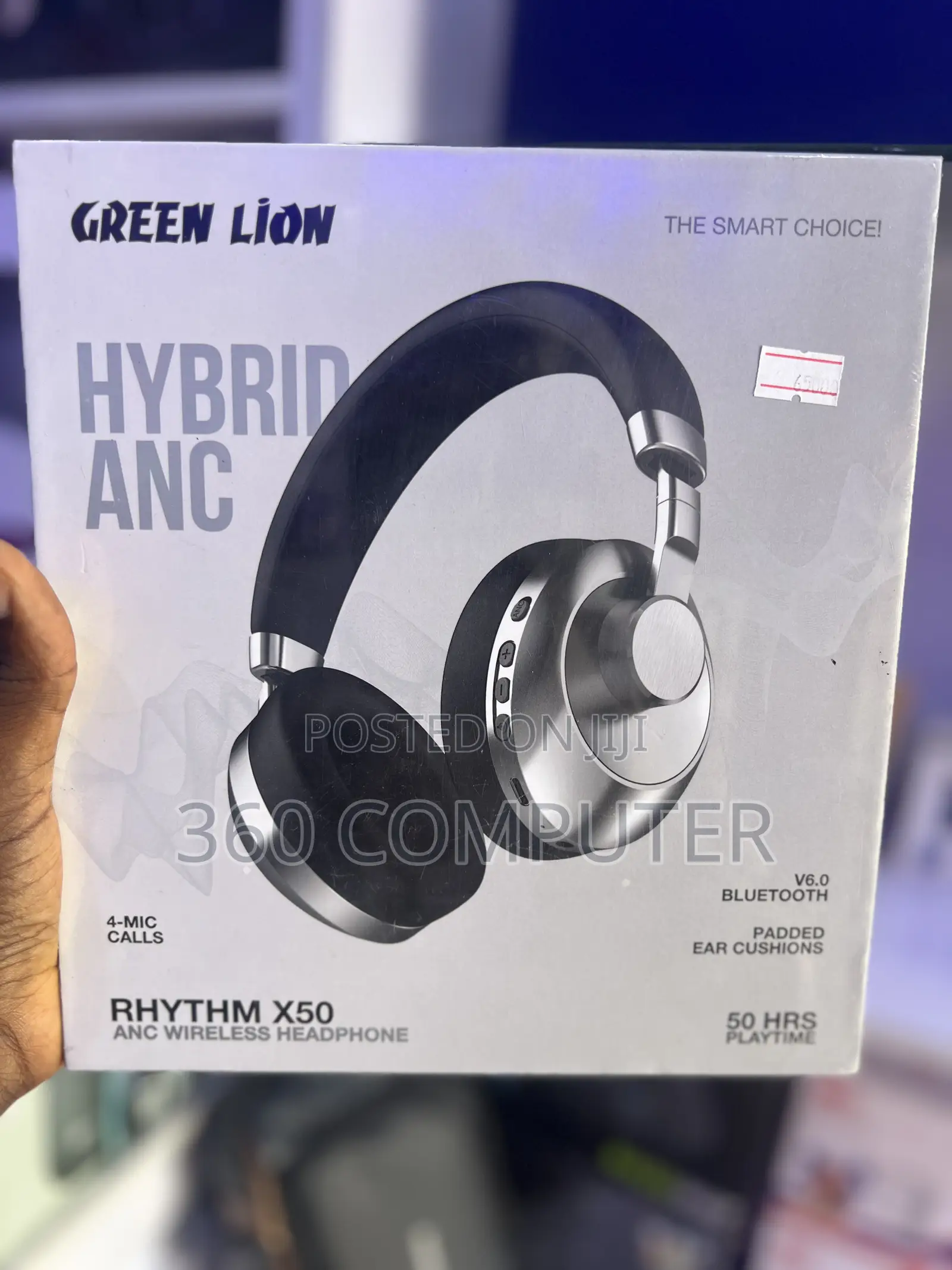 Green Lion Rhythm X50 Anc Wireless Strong and Durable Headphone