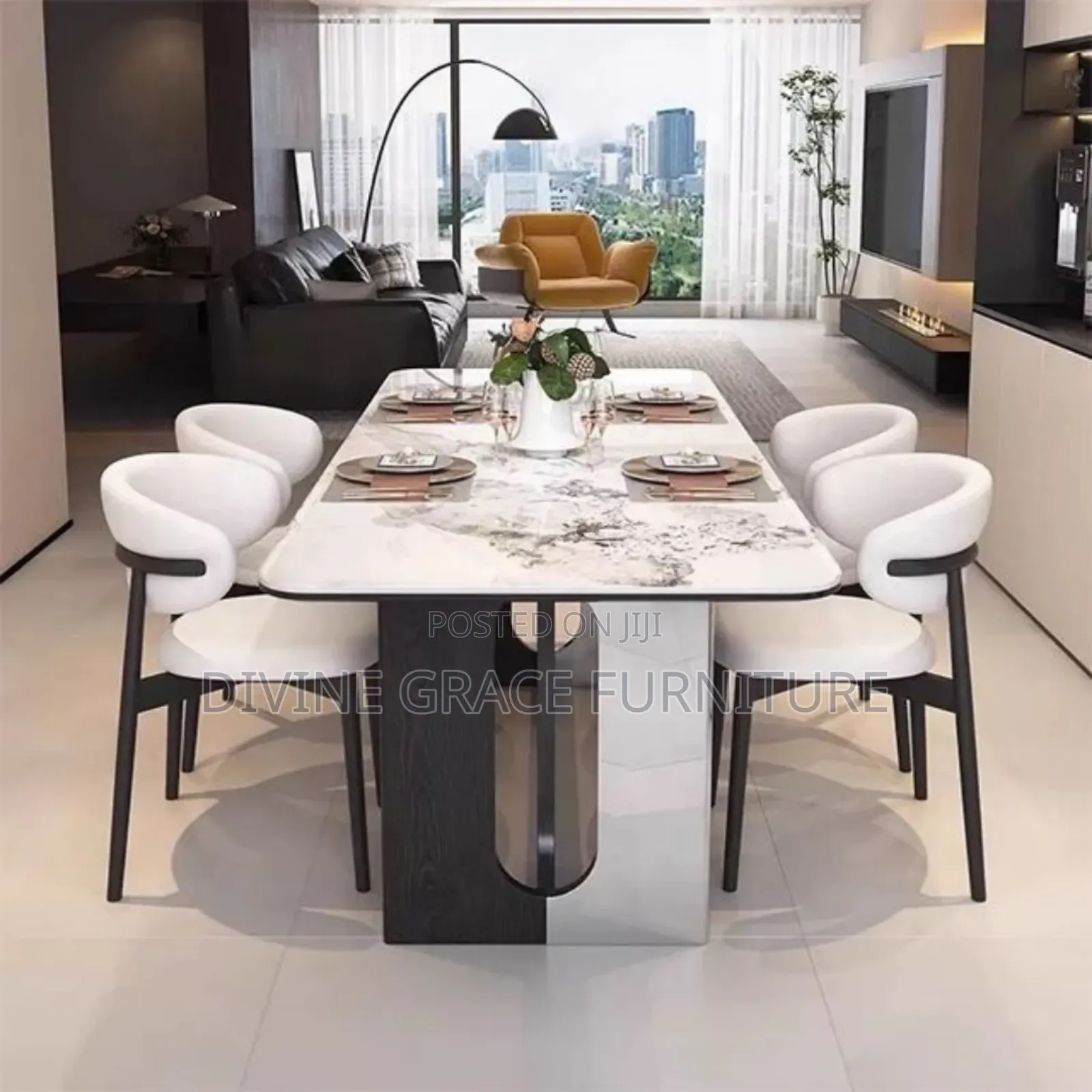6 Seaters Contemporary Dining Table