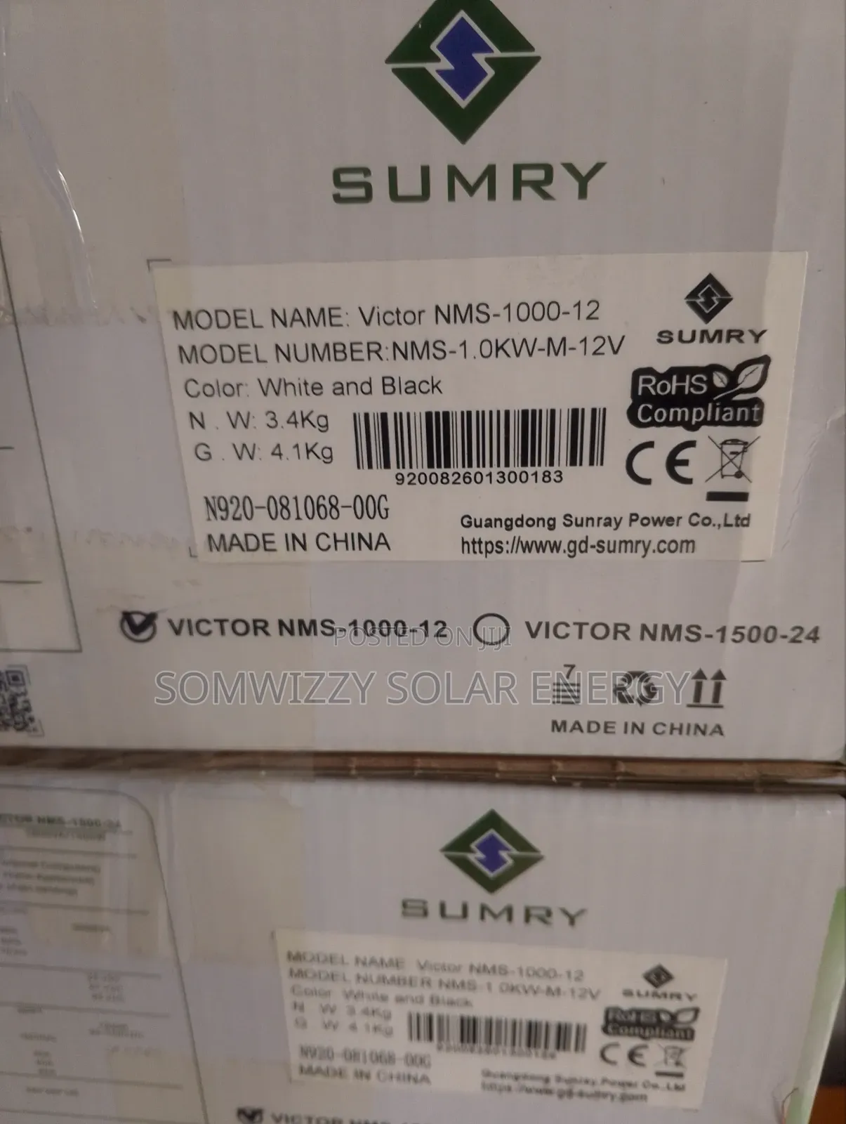 Sumry Inverter 1kva Hybrid 12v