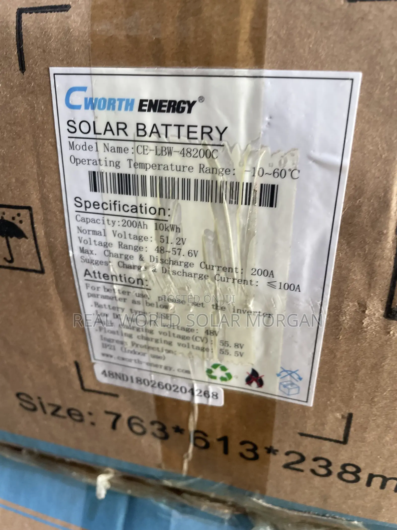 10kwh Cworth Energy Lithium Battery 51.2v 200ah Ultimate Power Storage