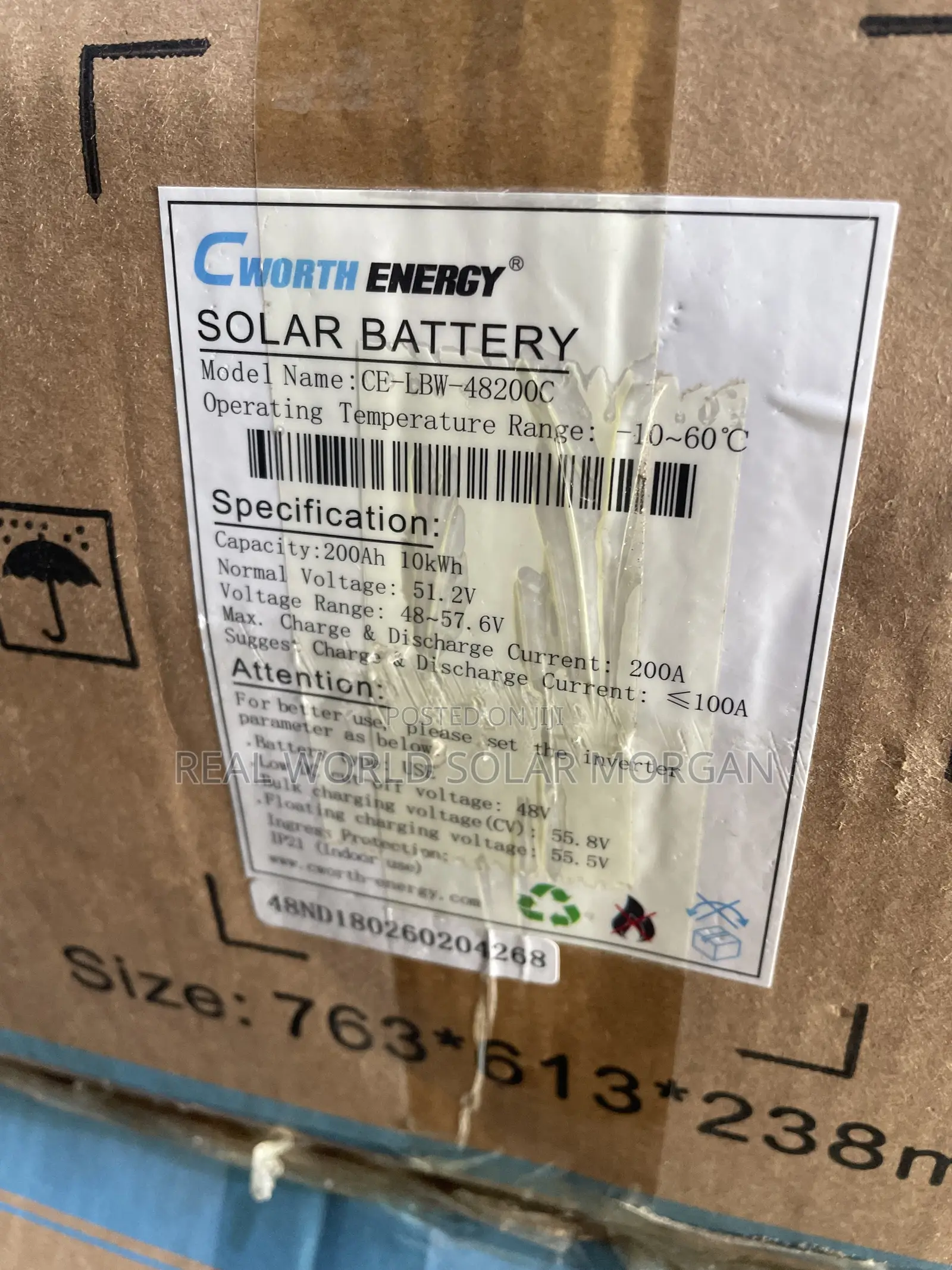 10kwh Cworth Energy Lithium Battery 51.2v 200ah Ultimate Power Storage
