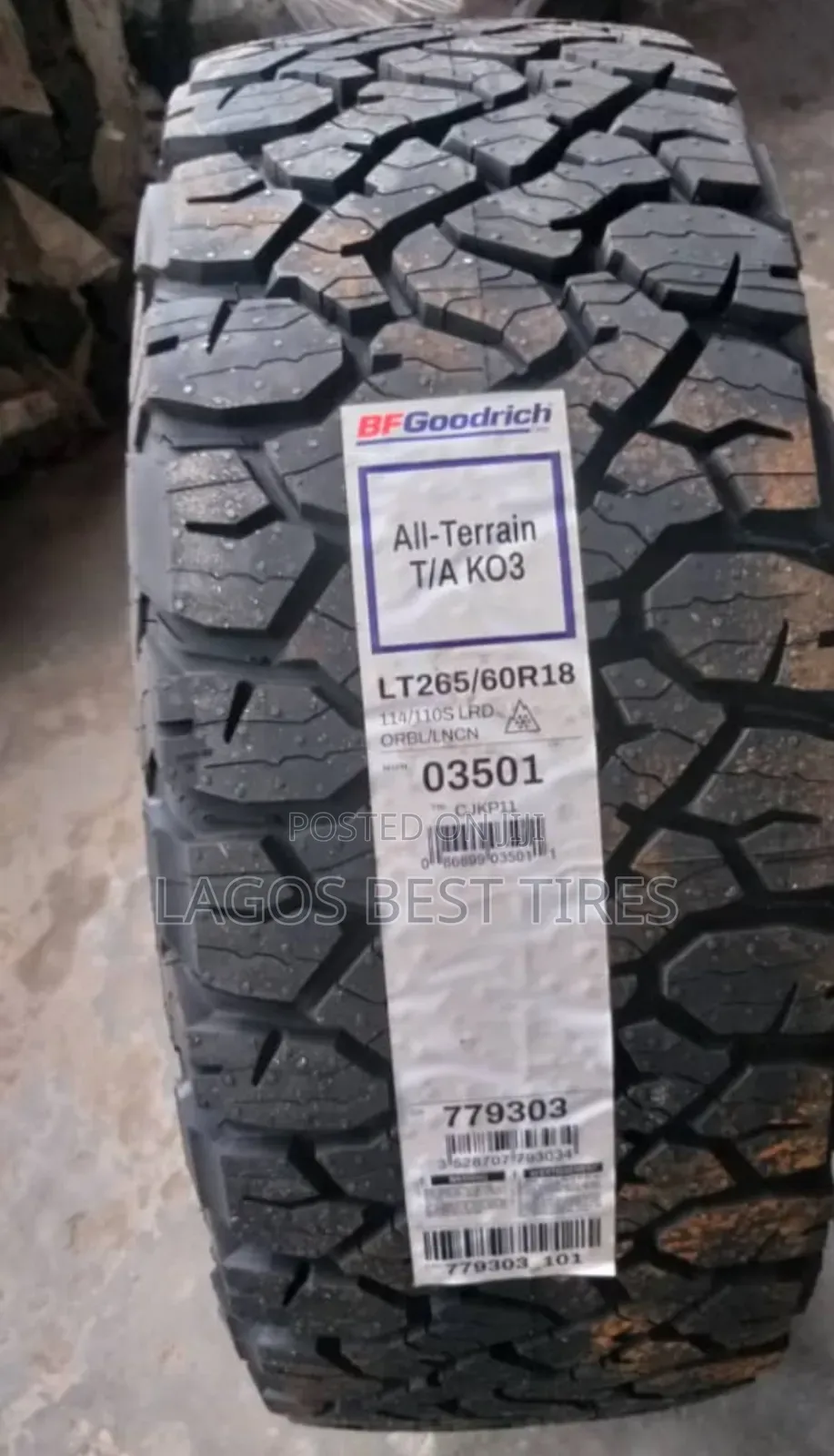 Brand New Next-Gen Bfgoodrich All-Terrain T/a Ko3 – Lt265/60r18