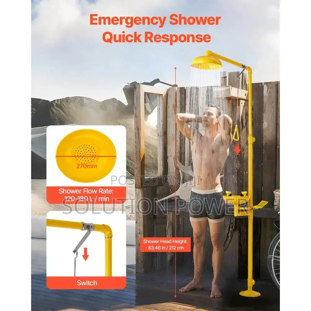 Galvanized Pipe Emergency Eyes Wash Station