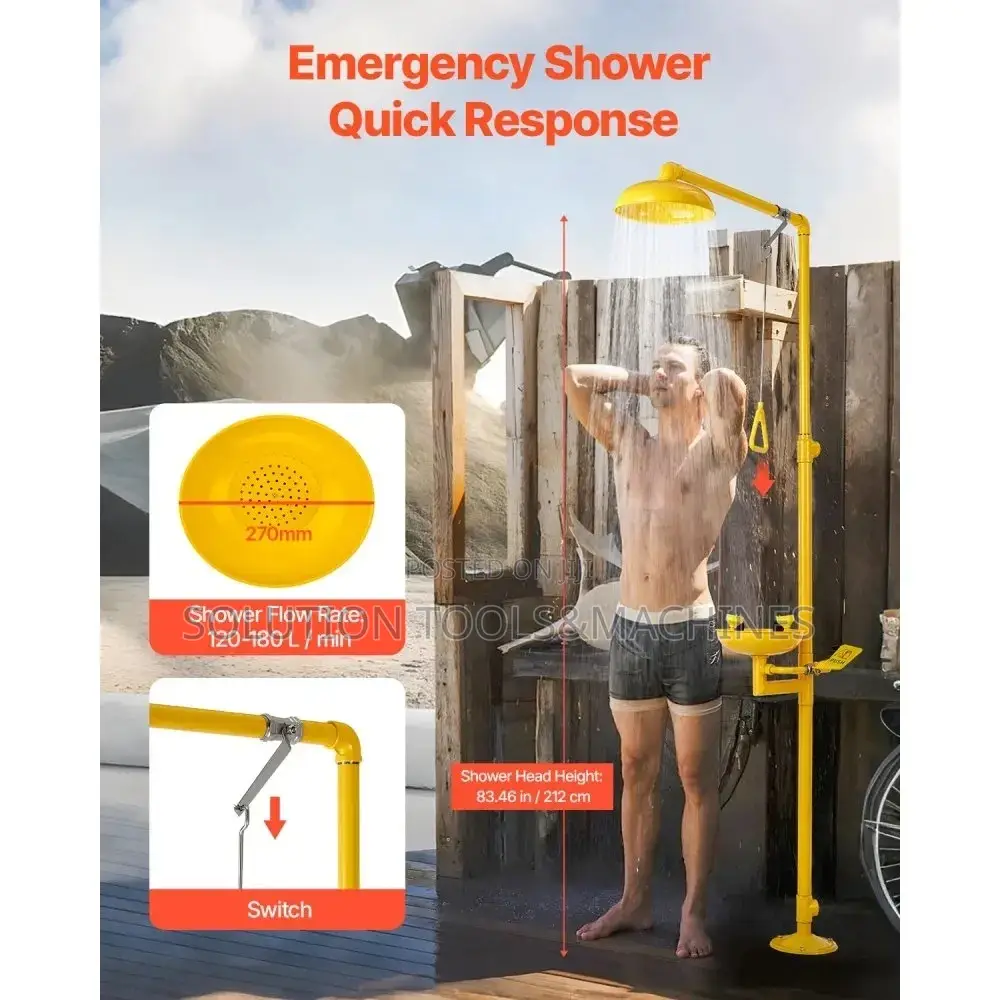 Galvanized Pipe Emergency Eyes Wash Station