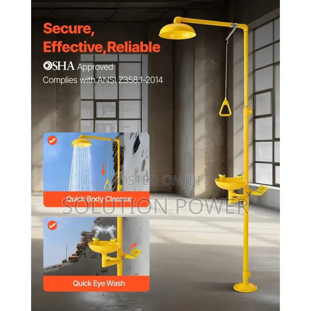 Galvanized Pipe Emergency Eyes Wash Station