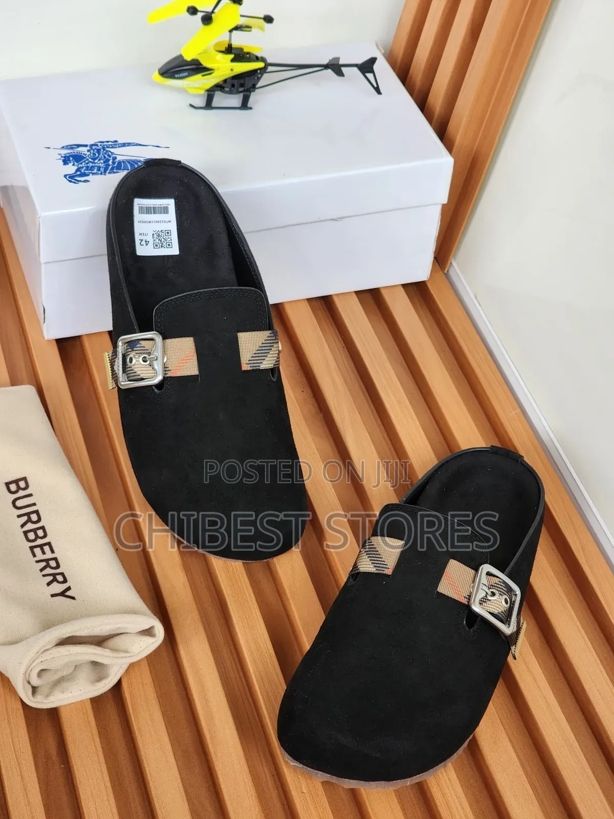 Premium Burberry Mens Half Slipper