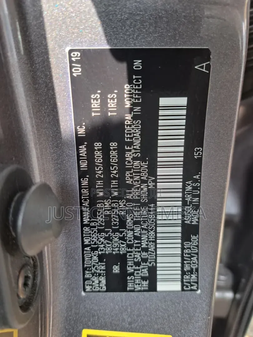 Toyota Highlander 2019 Gray