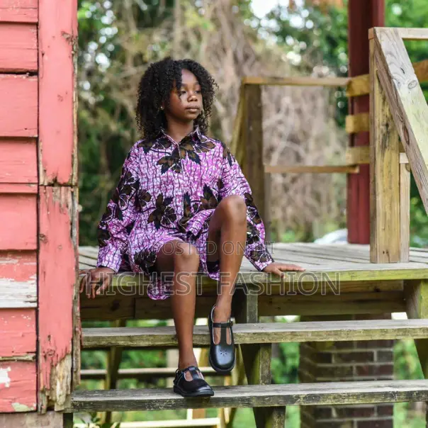 Ankara Print Girls Long Sleeve Shirt
