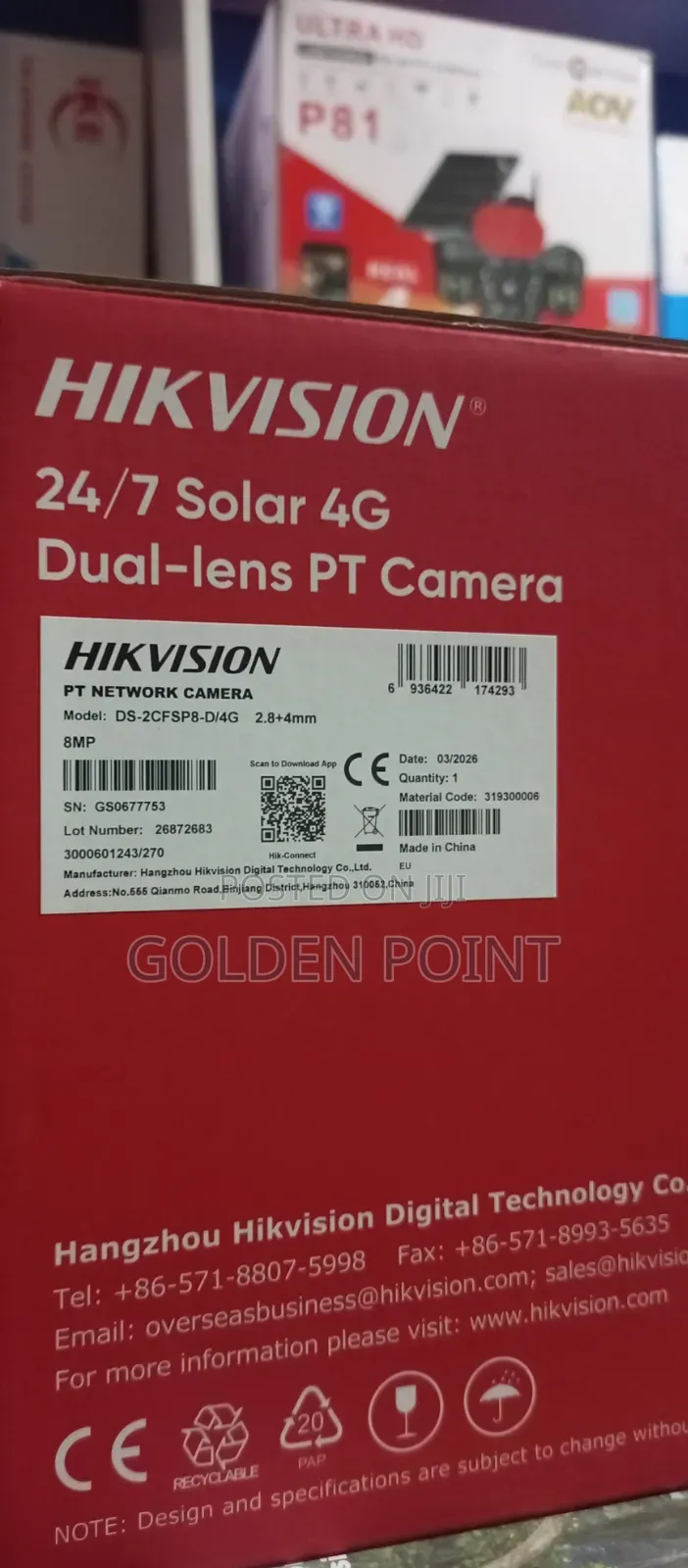 4g Solar Dual Lens Hikvision Camera. Ds-2cfspb-D/4g