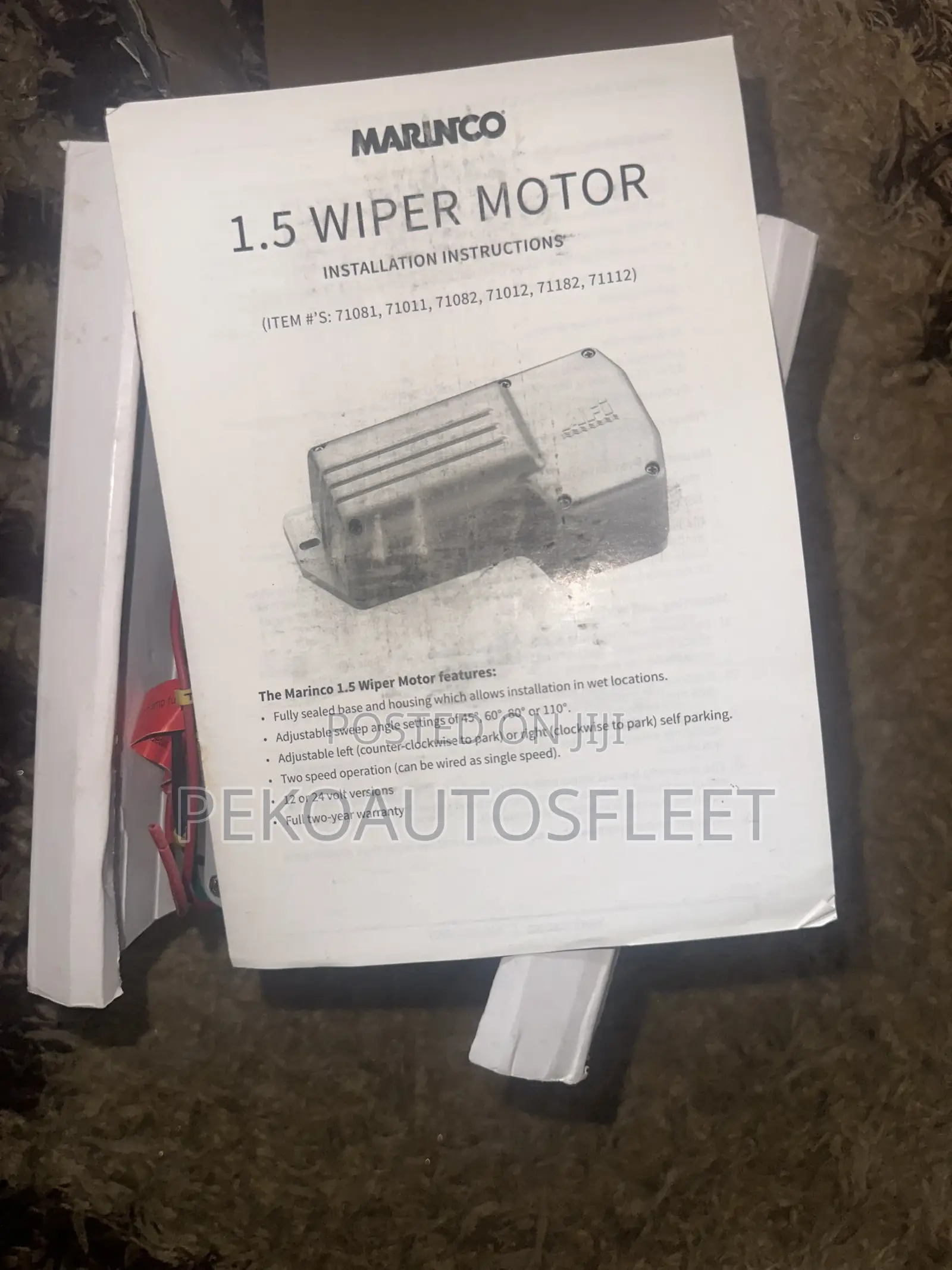 Marinco 1.5 Series Marine Wiper Motor
