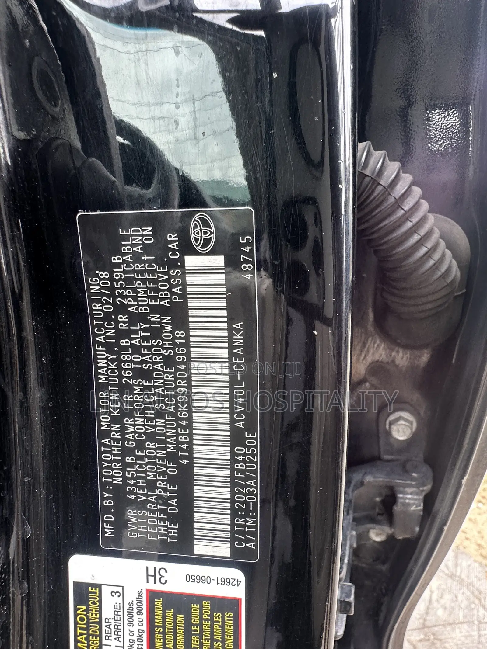 Toyota Camry 2.4 LE 2008 Black
