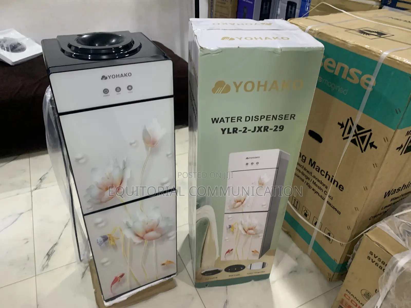 Yohako Ylr-2jxr-29 Premium Water Dispenser With Refrigerator and Tempe