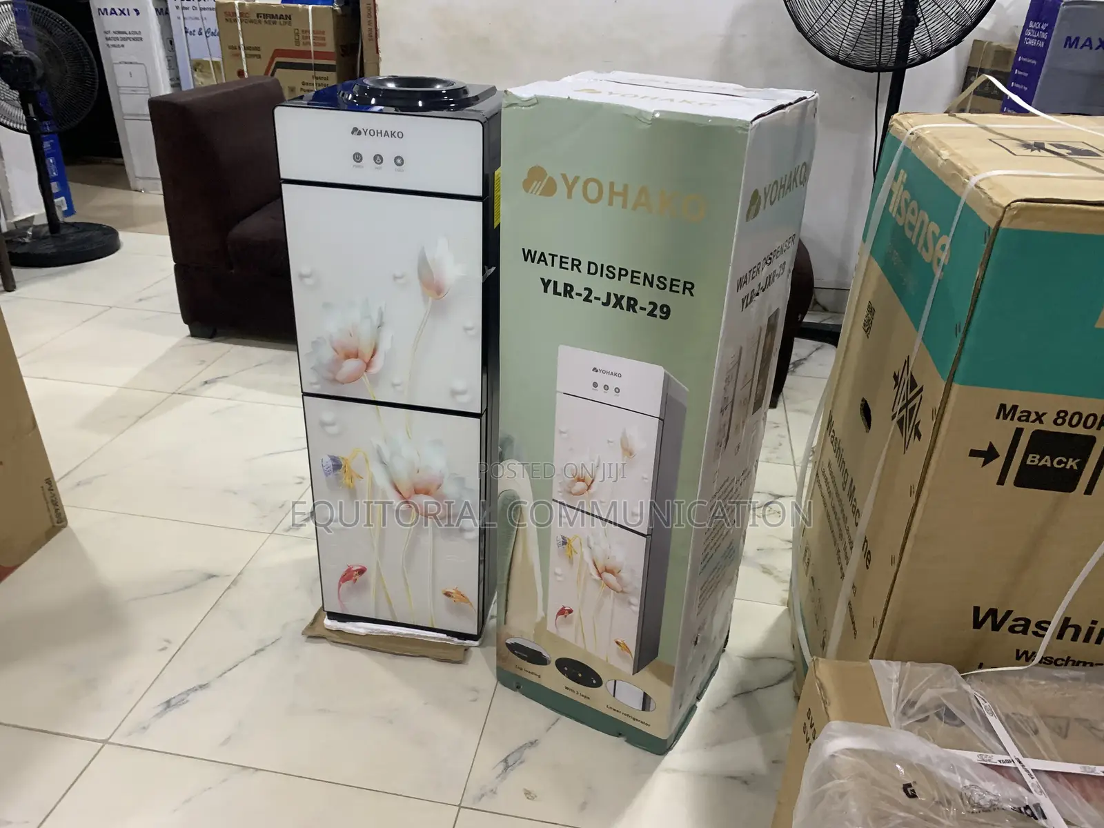 Yohako Ylr-2jxr-29 Premium Water Dispenser With Refrigerator and Tempe