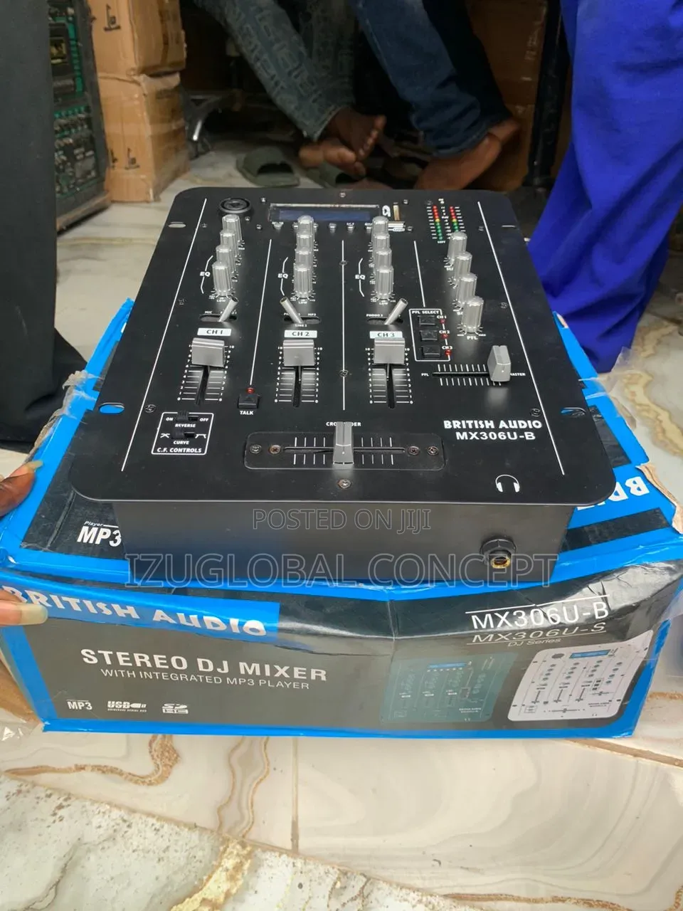British Audio Mx306u-B– 3 Channel Dj Mixer With 3-Band Equalizer