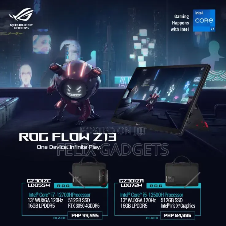 New Laptop Asus ROG Flow Z13 GZ301 64GB AMD Ryzen 9 SSD 1T