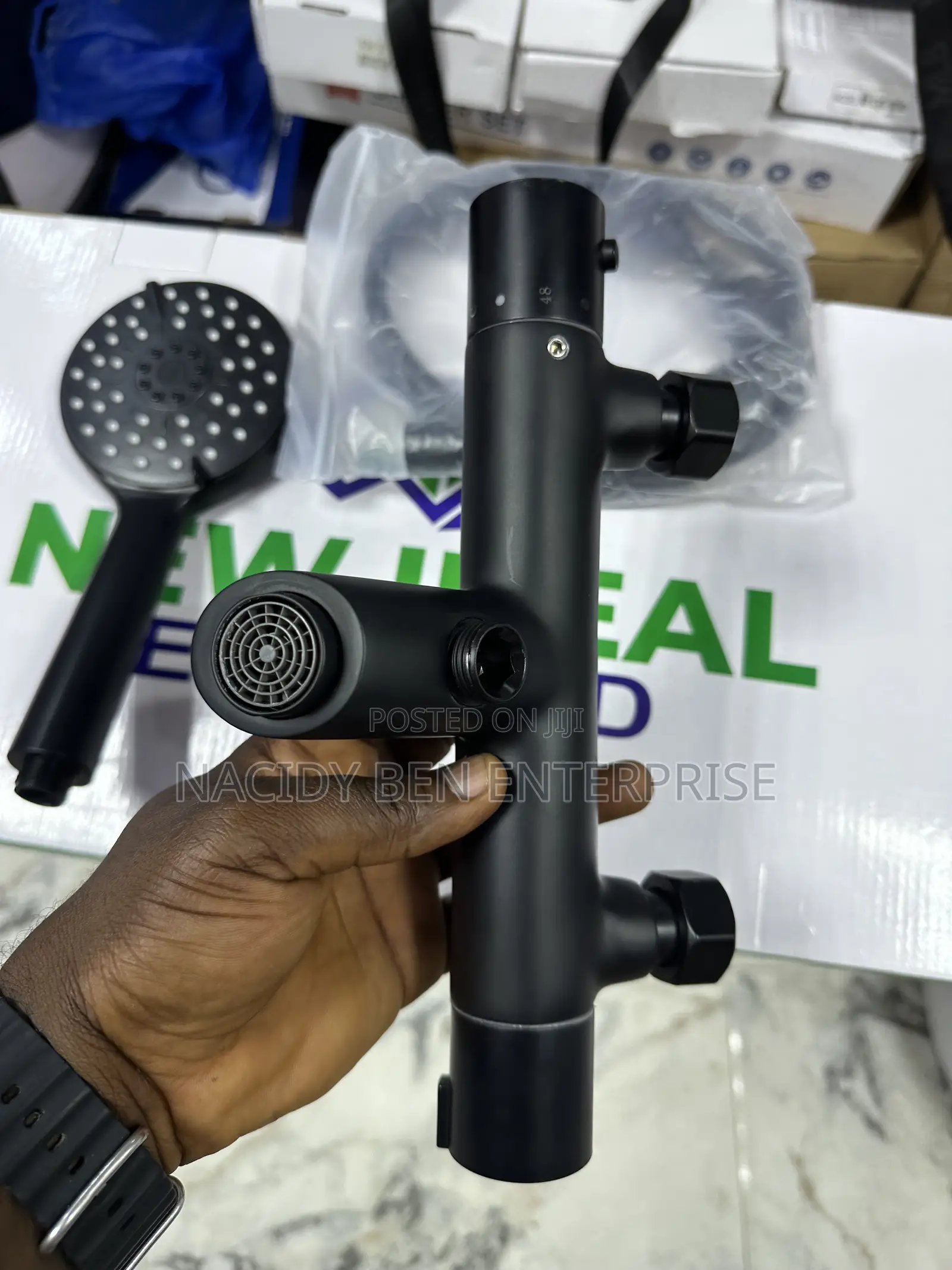 Thermostatic Black Shower Mixer