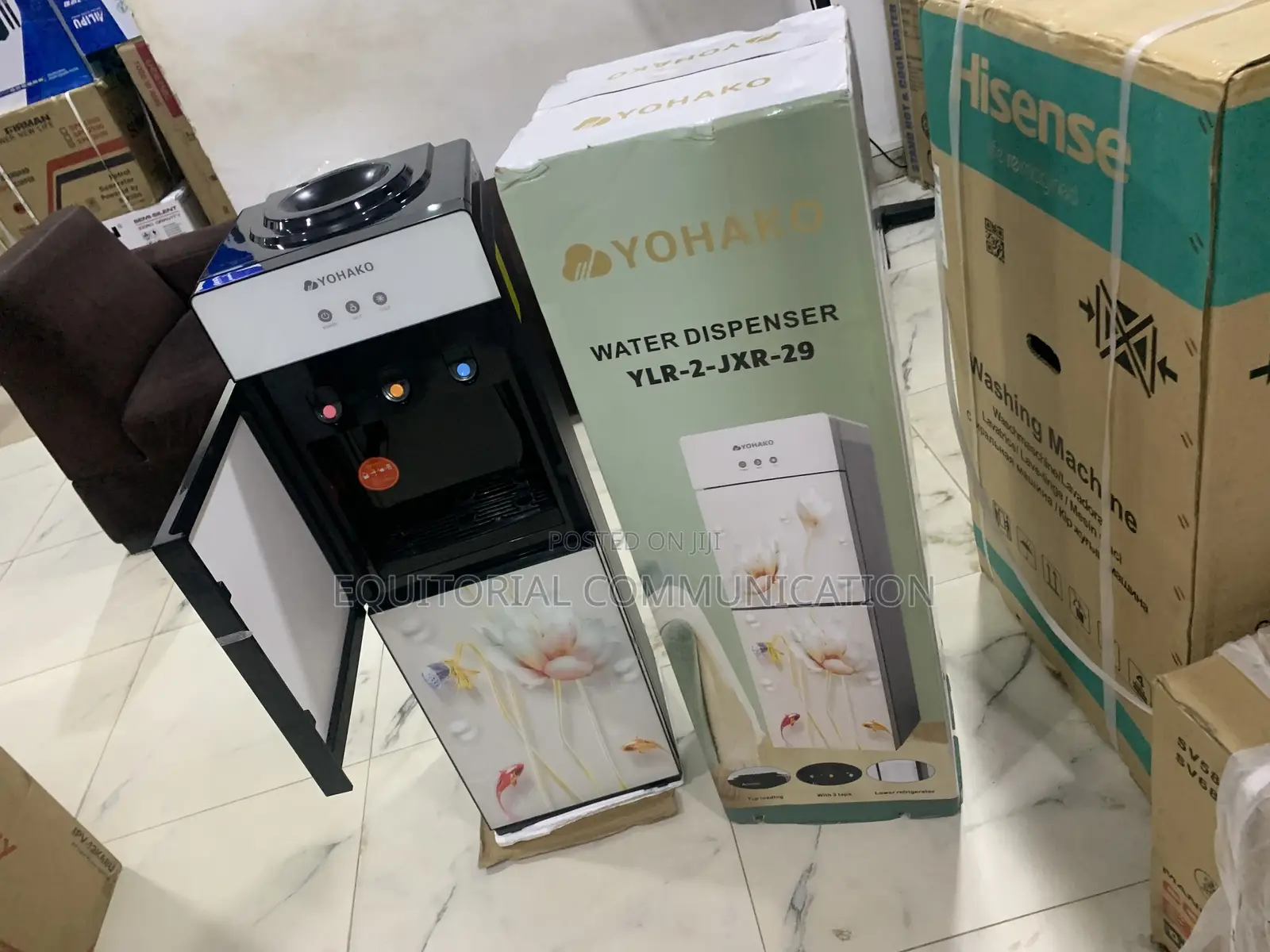 Yohako Ylr-2jxr-29 Water Cooler With Built-in Fridge for Beverage Stor