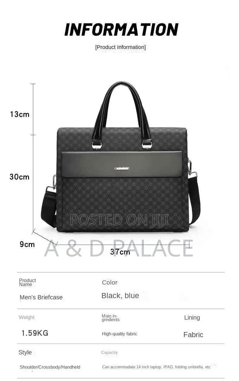 Luxurious Antitheft Pinlock Large Capacity Business Briefcase Laptop