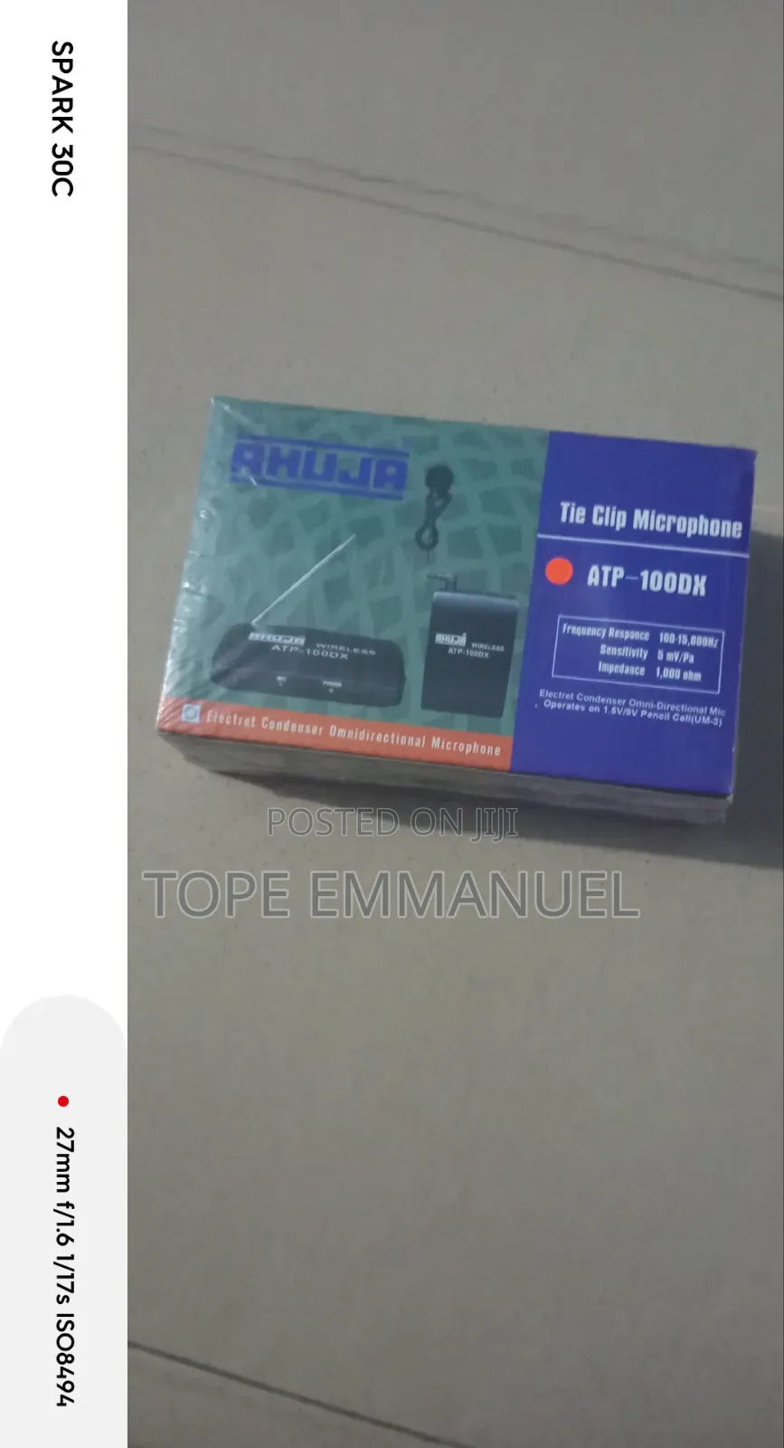 Ahuja Tie Clip Microphone